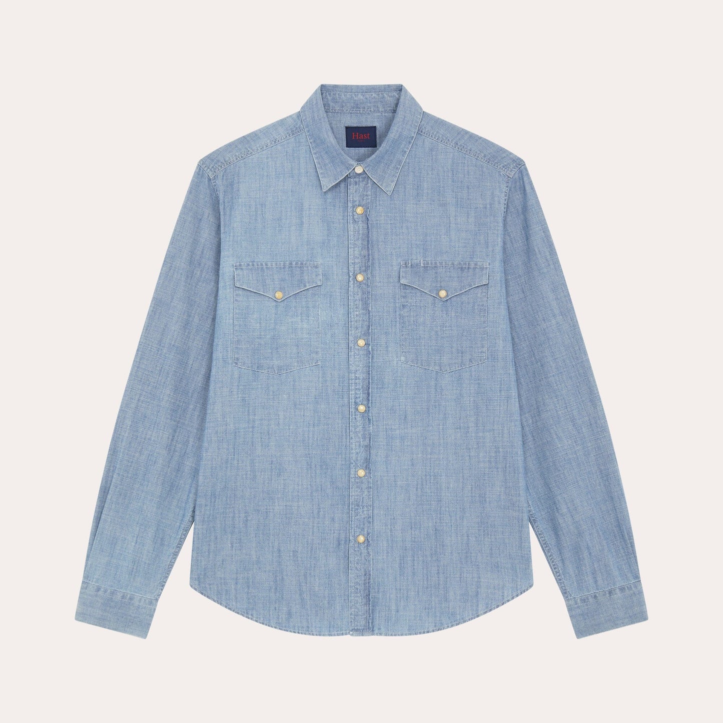 Chemise western en chambray