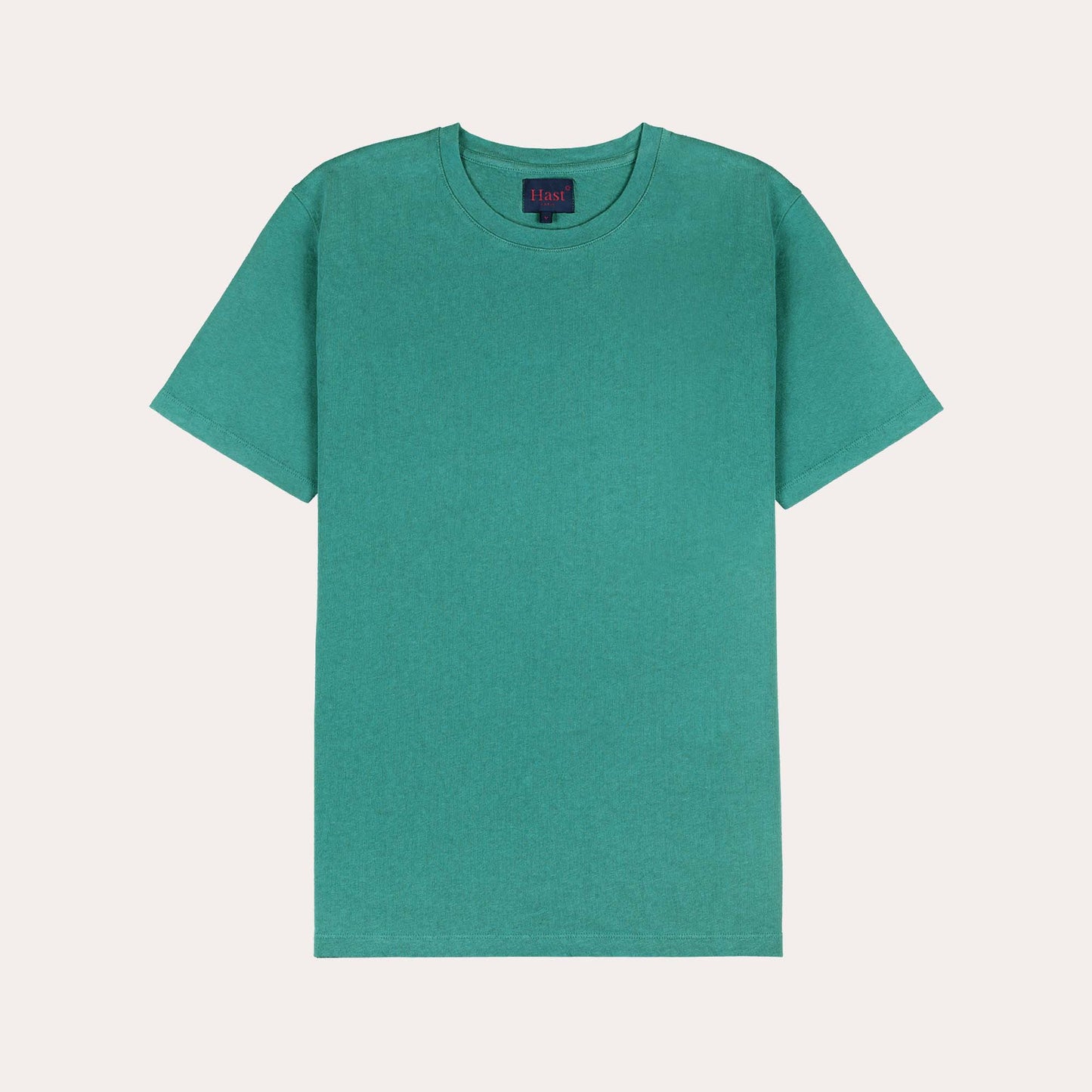 T-shirt en coton et lin émeraude