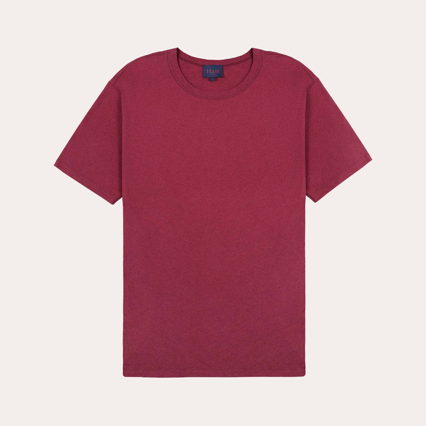 T-shirt en coton et lin framboise