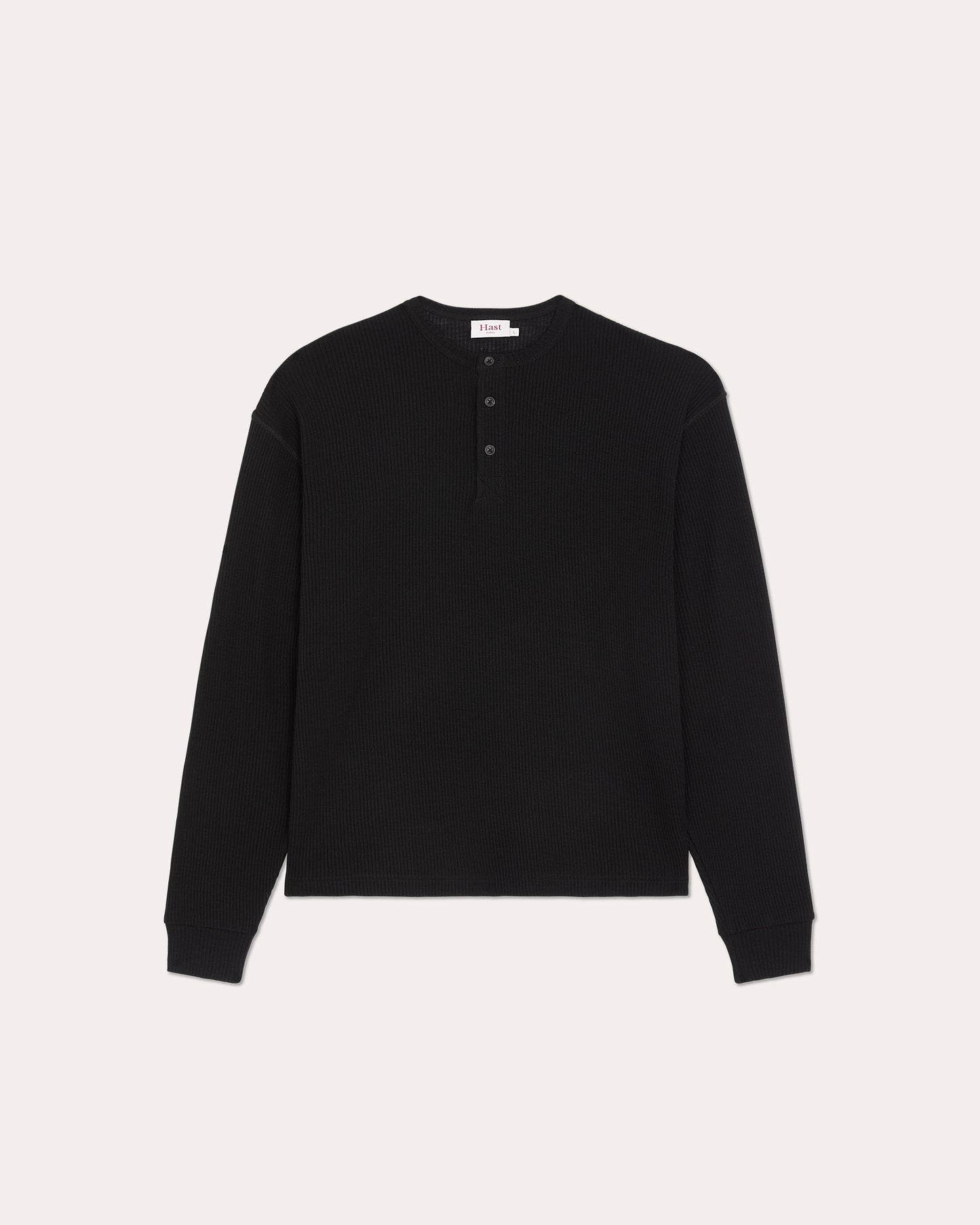 Henley en laine noire