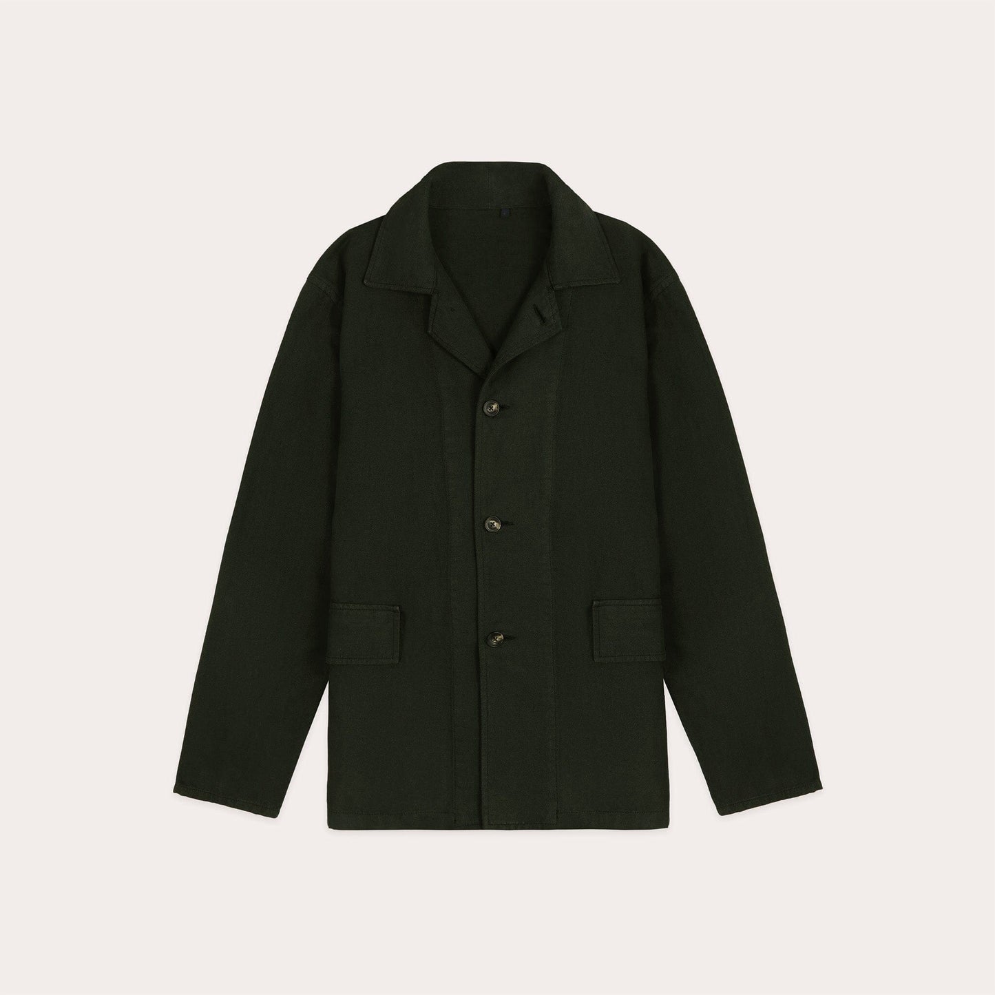 Veste de travail en coton et lin verte