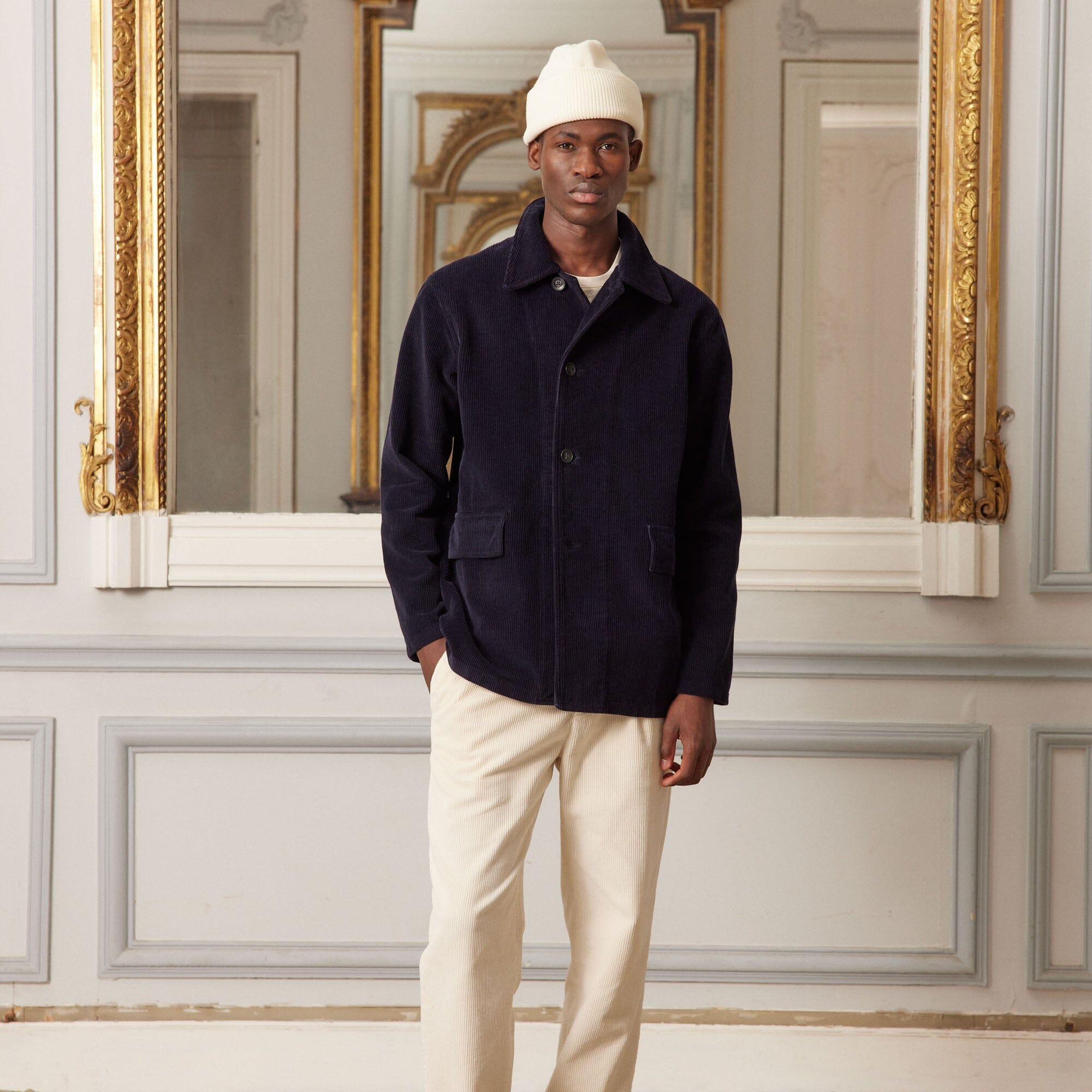 Veste longue équestre - Gris | Hermès France Veste longue équestre - Gris | Hermès France