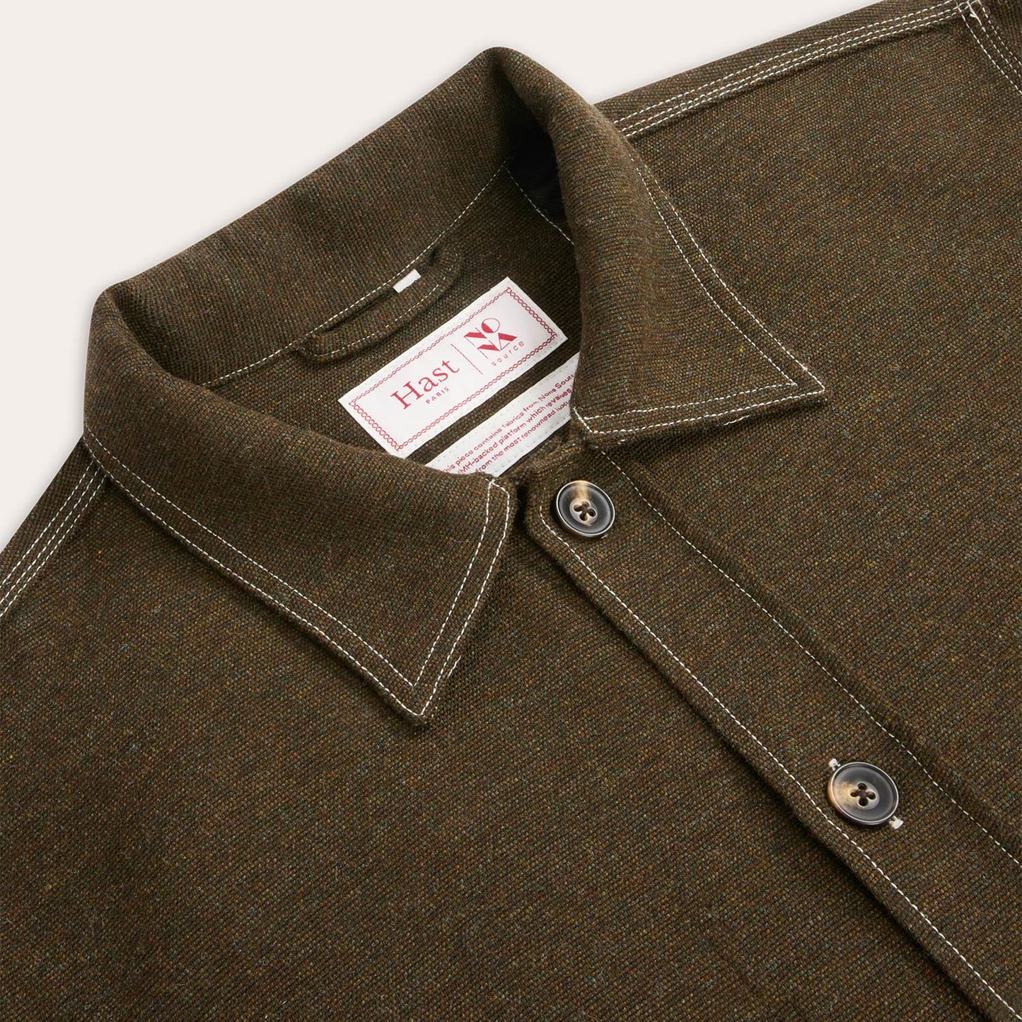 Veste décontractée double-face en laine italienne