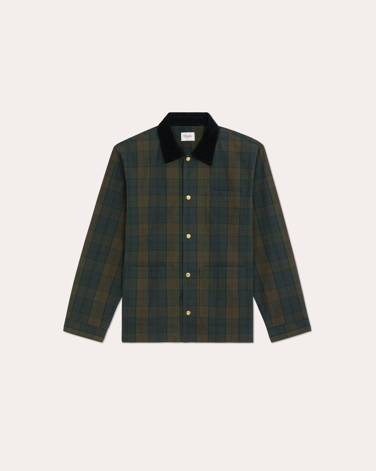 Veste en tartan kaki Halley Stevensons