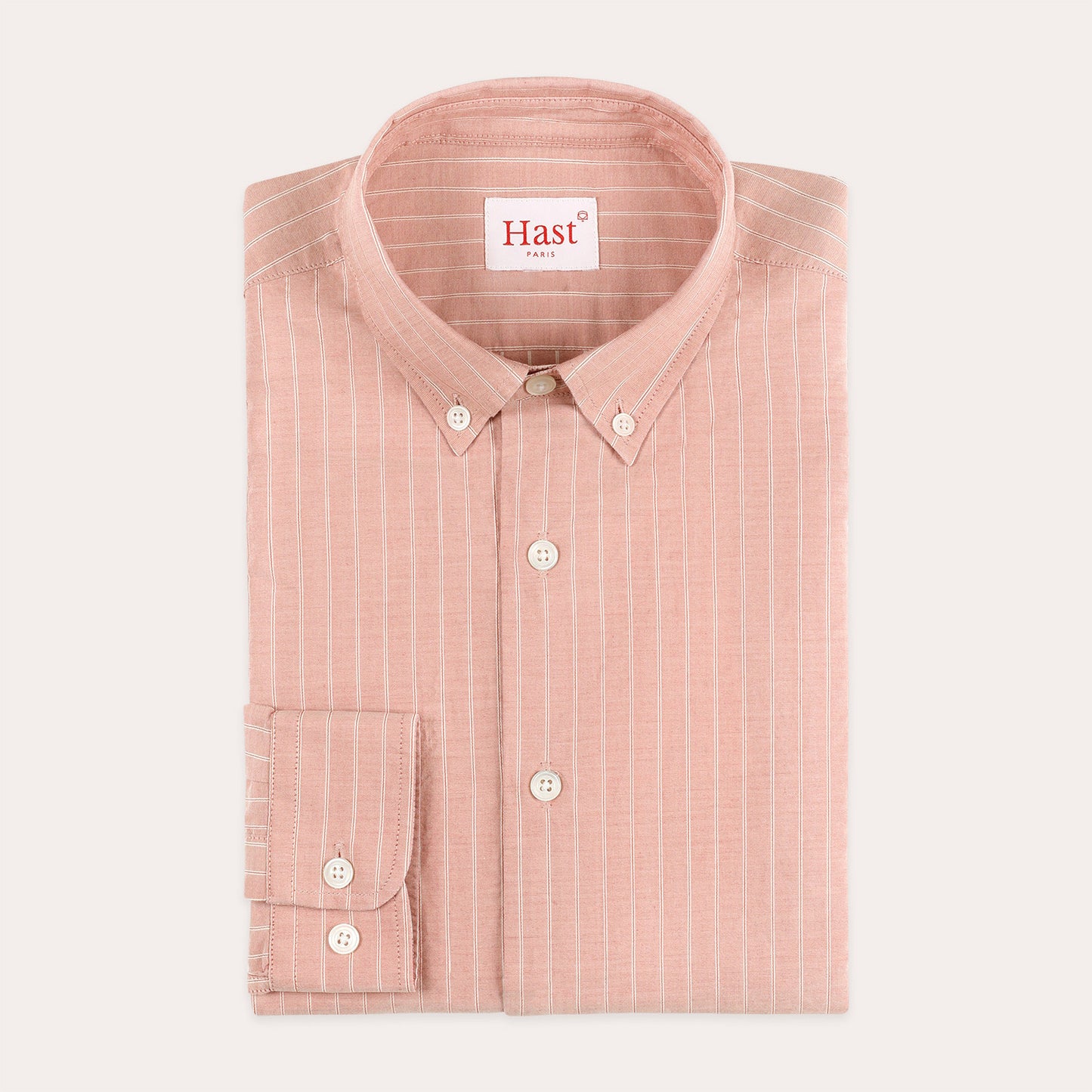 Chemise rose à rayures