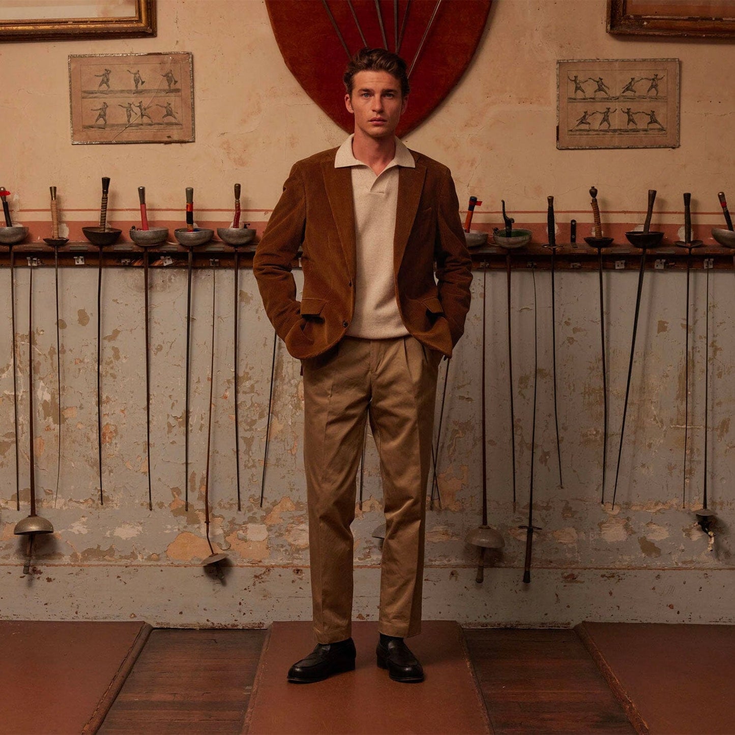 Chino épais double retors beige