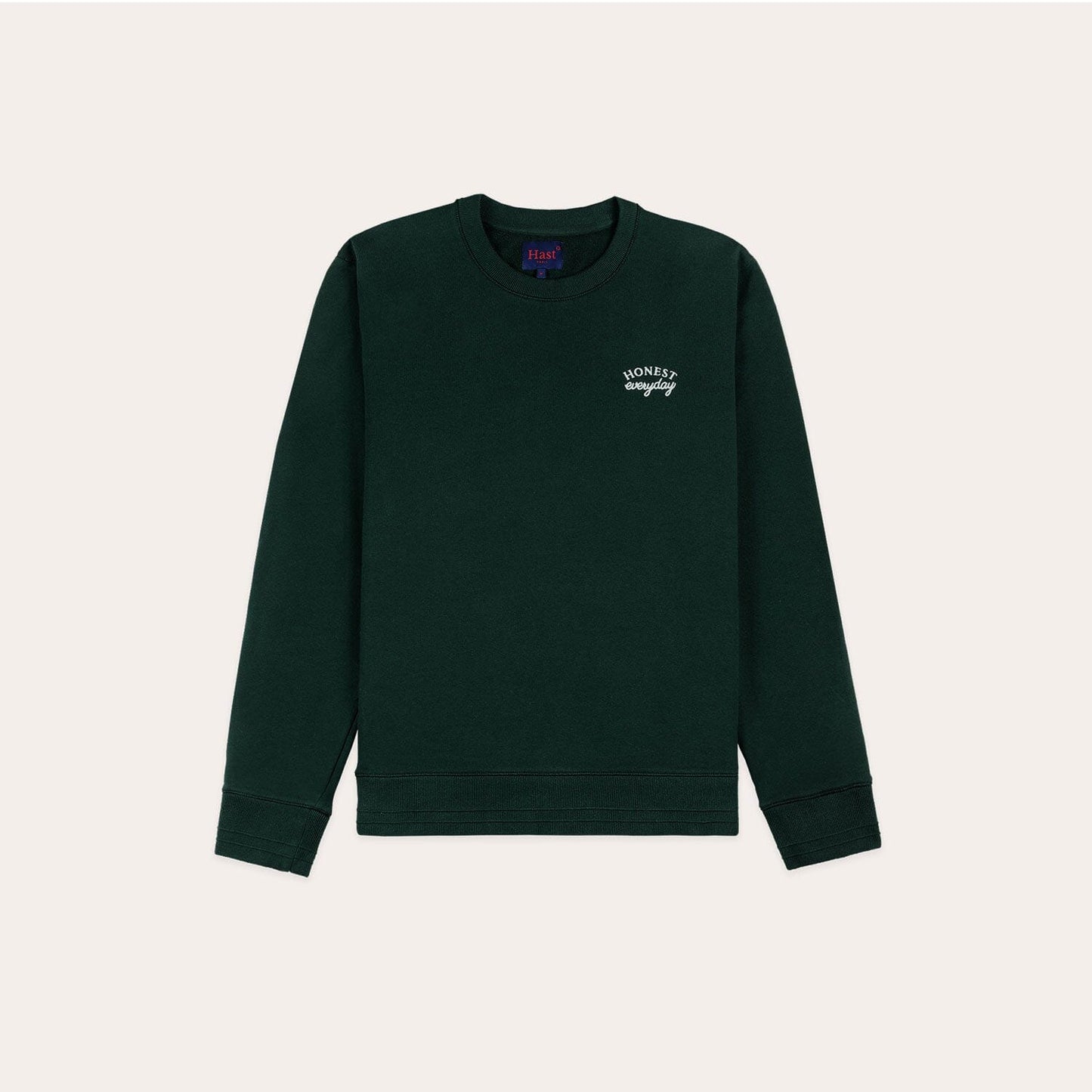 Sweatshirt coton biologique vert forêt