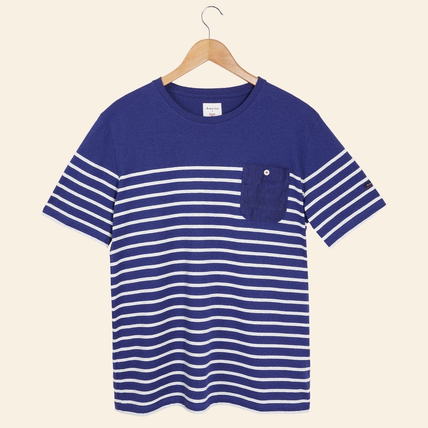 Tee-shirt marinière coton-lin