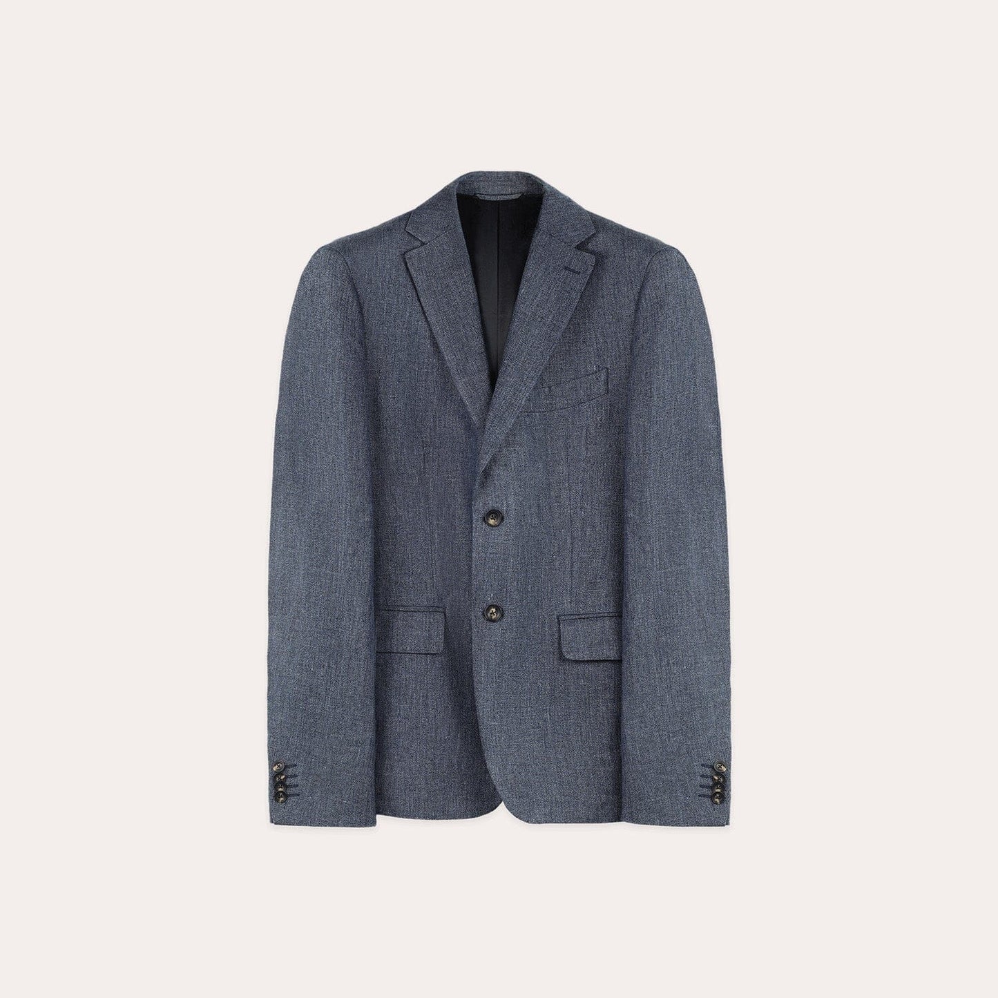 Veste en lin bleu pucé