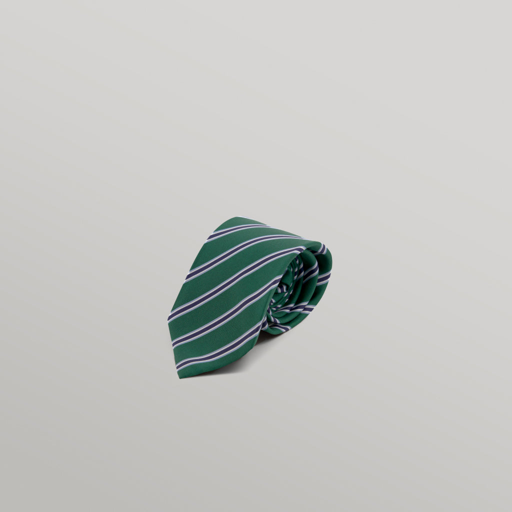 La cravate en soie verte, "l'artisanale" - 07