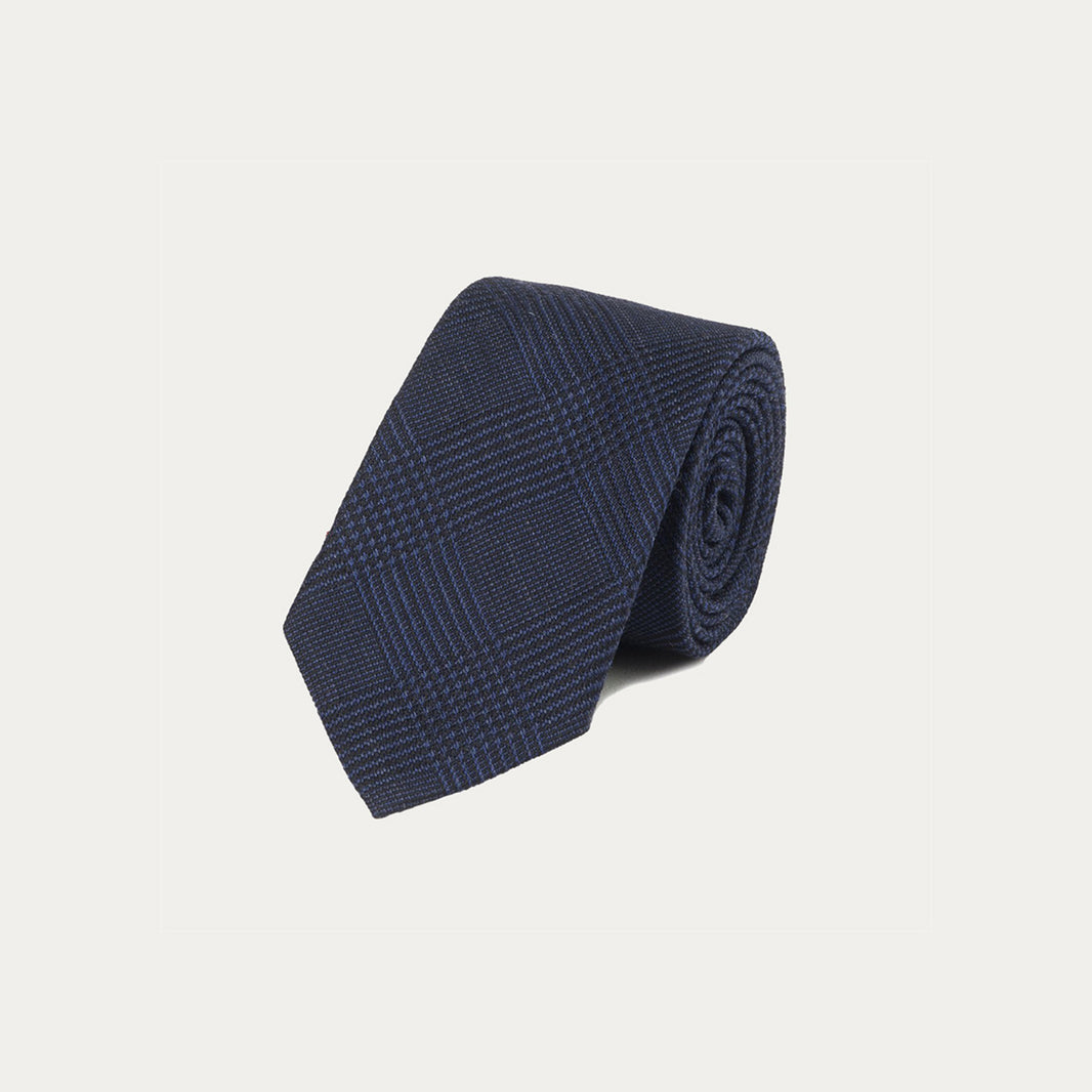 Cravate bleue Prince de Galles