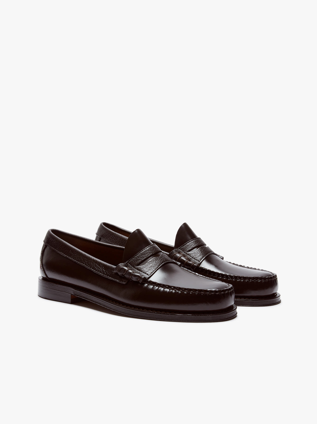 Weejuns Larson chocolate brown leather loafers