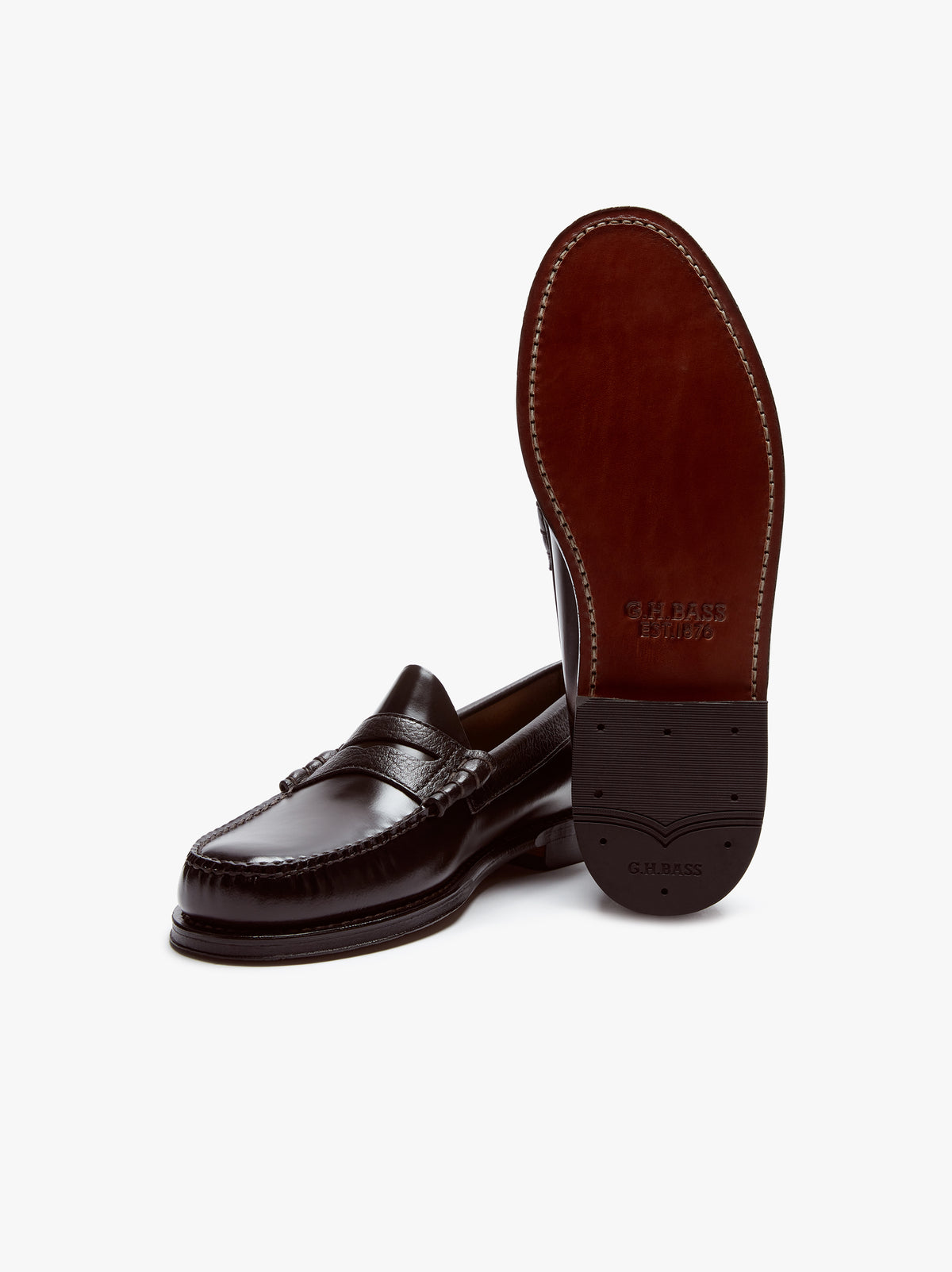 Weejuns Larson chocolate brown leather loafers