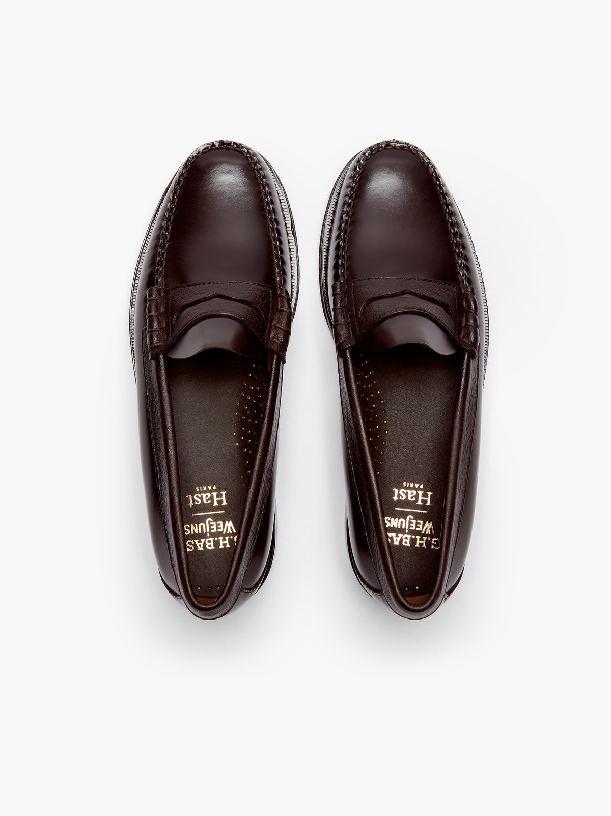 Weejuns Larson chocolate brown leather loafers