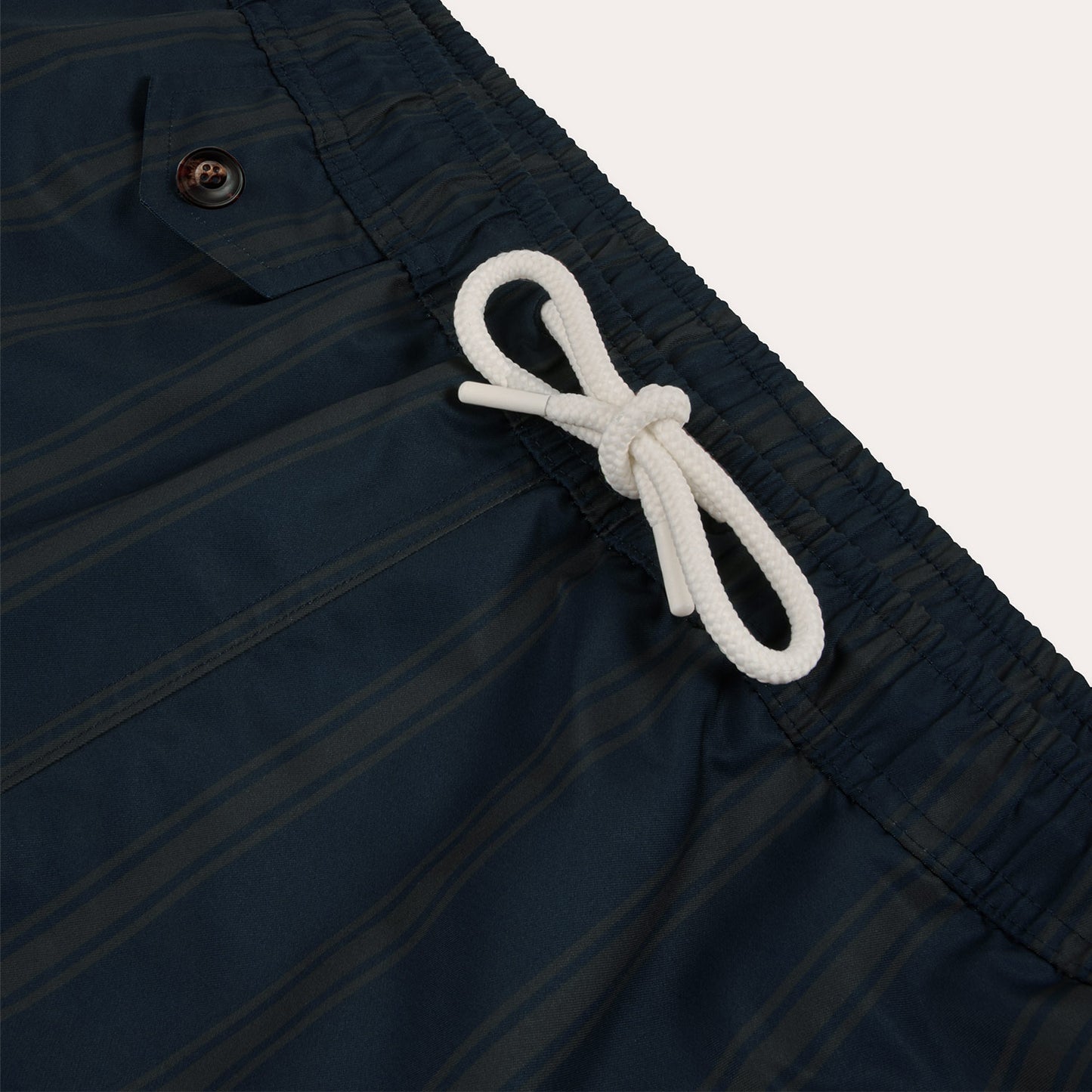 Maillot de bain navy à rayures kaki