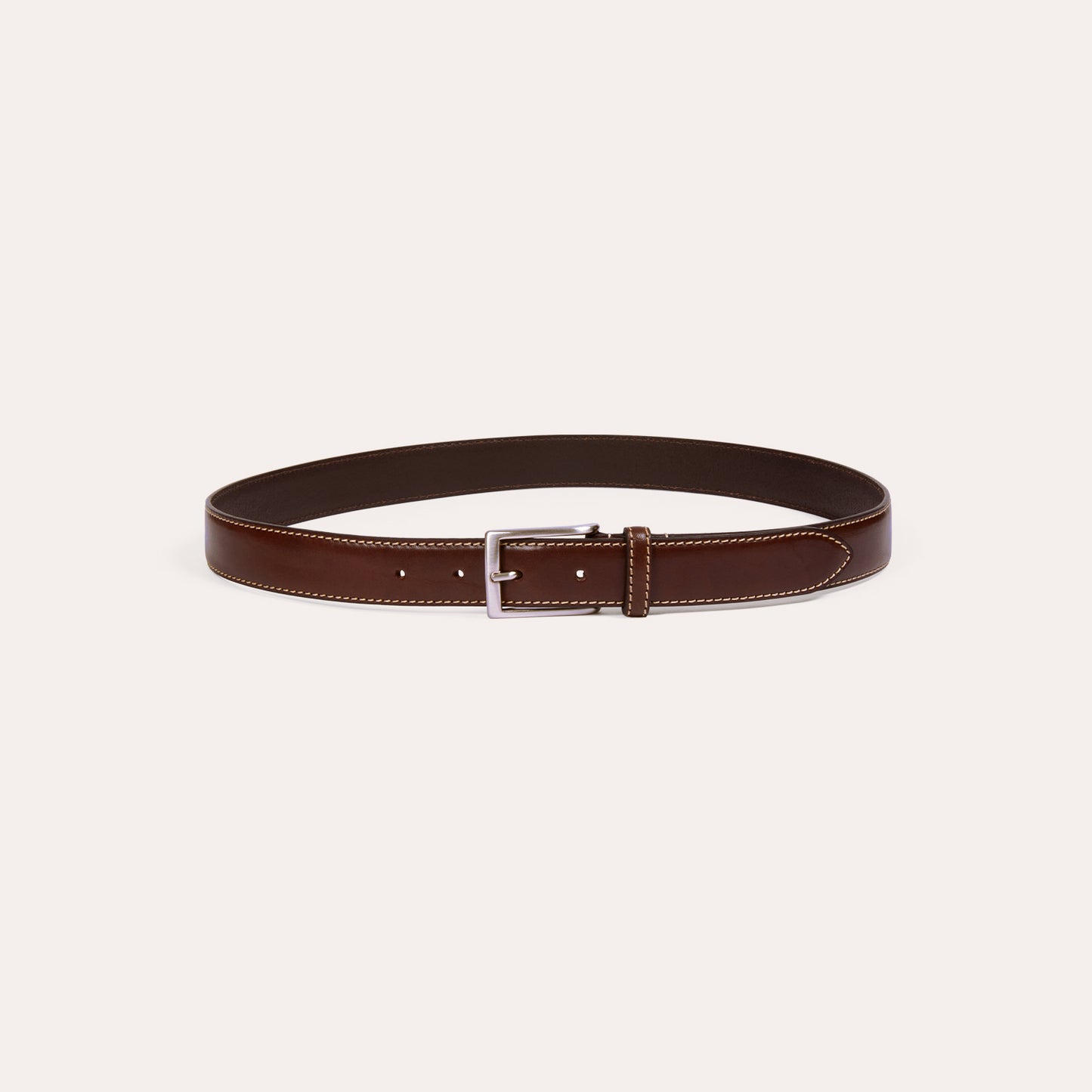 Ceinture en cuir de taureau marron foncé