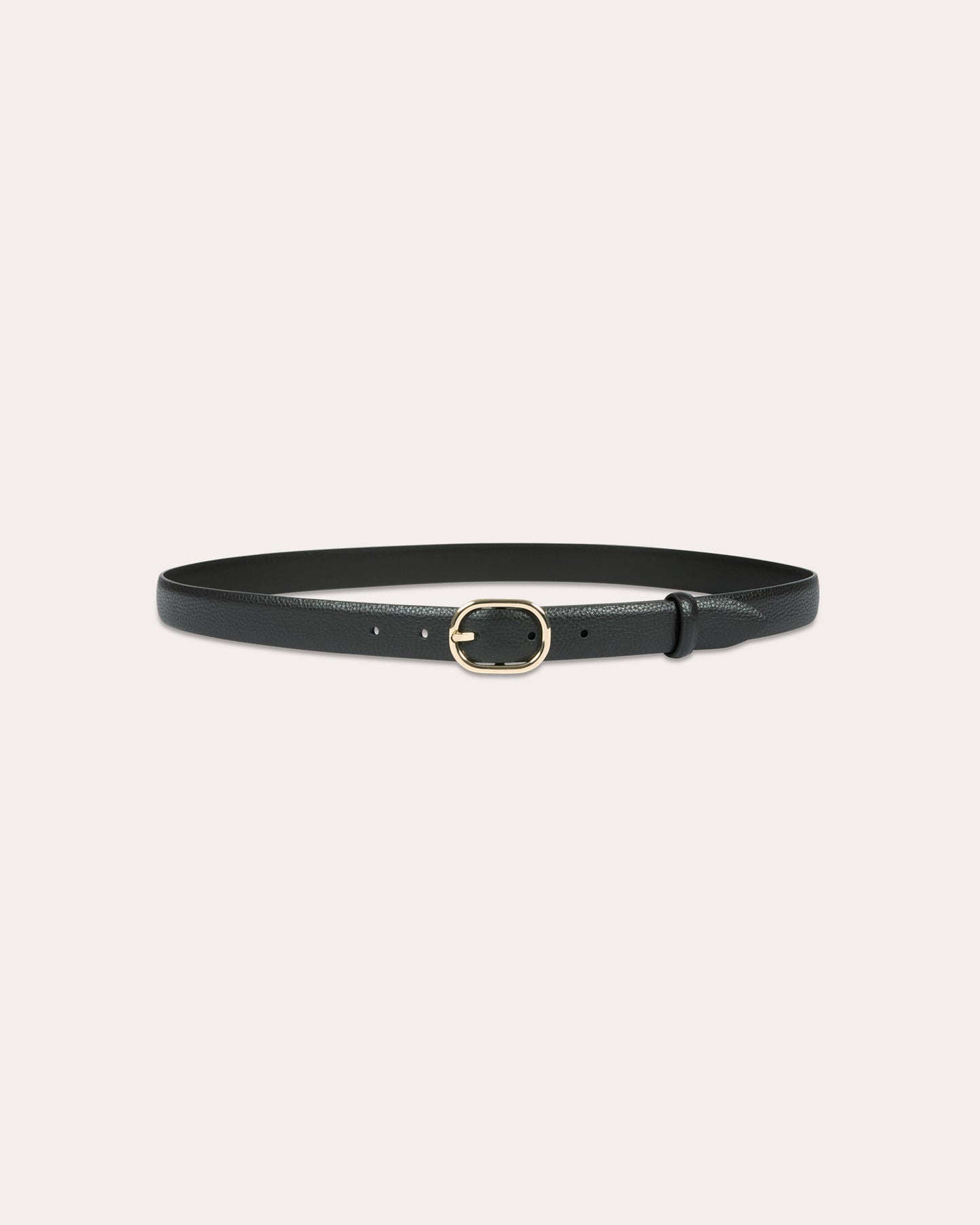Ceinture en cuir grainé marron foncé