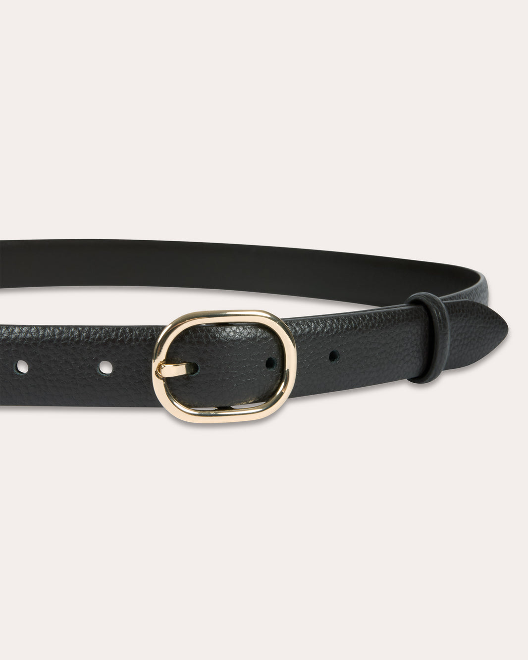 Ceinture en cuir grainé marron foncé