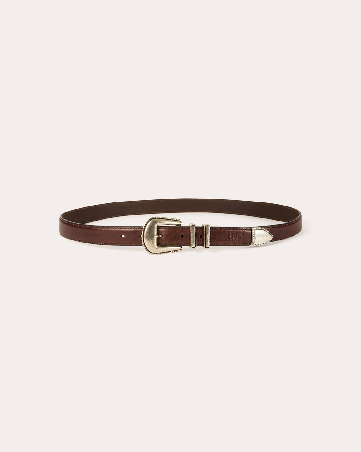 Ceinture western en cuir marron