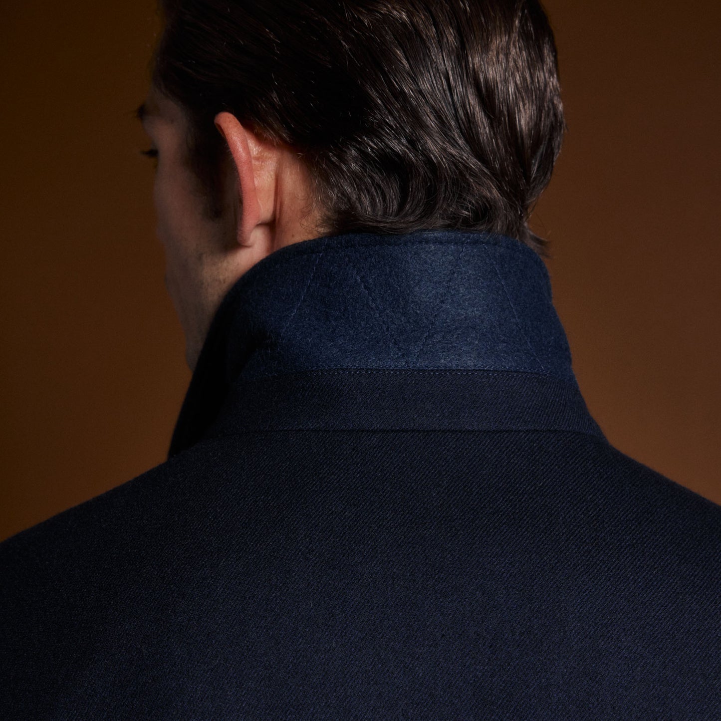 Blouson marine en laine cachemire