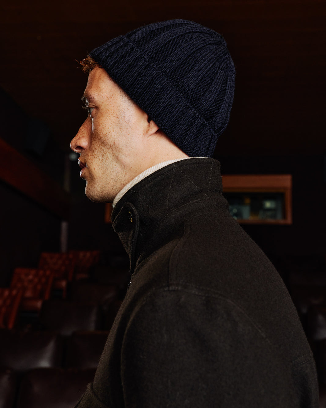 Bonnet en laine marine
