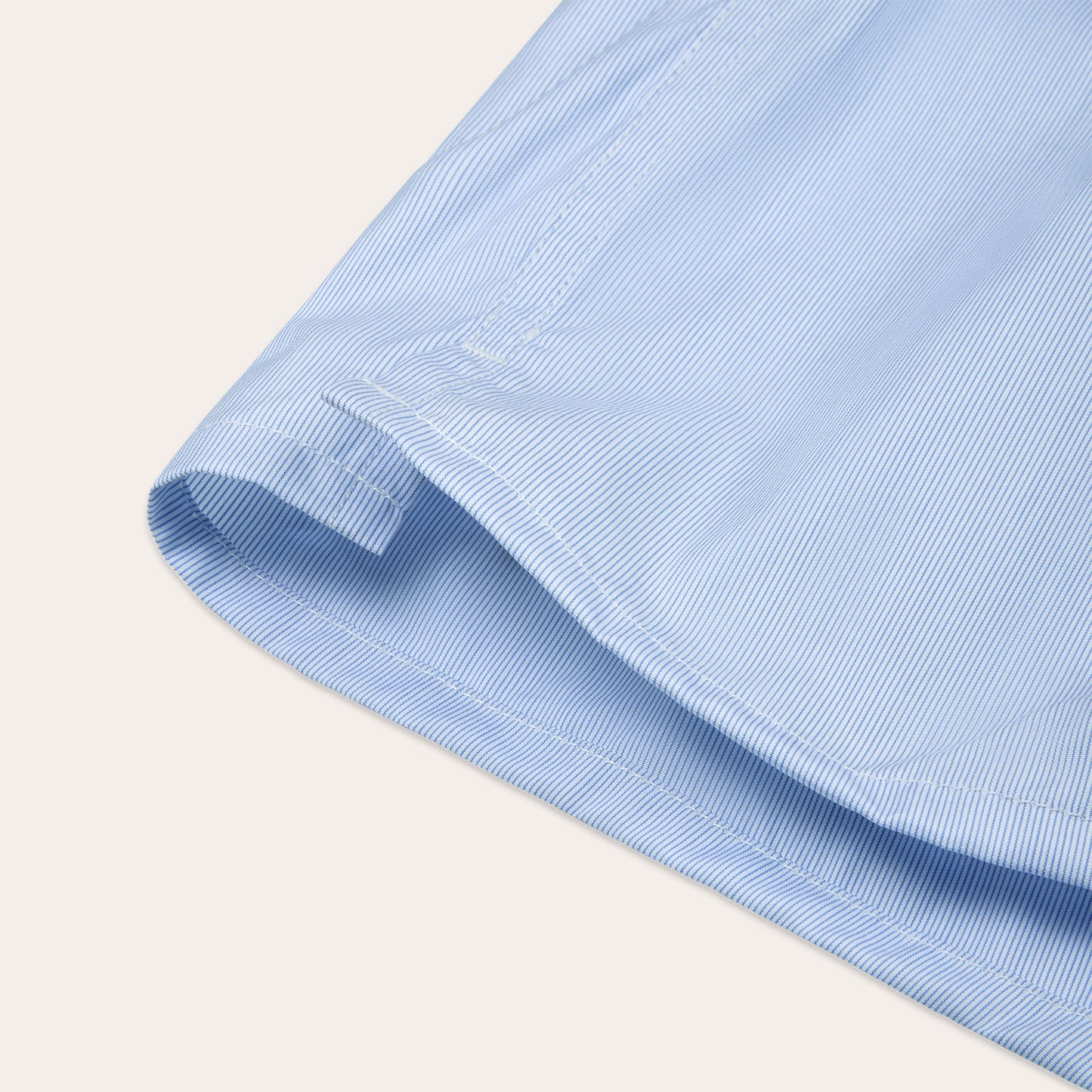 Caleçon en coton bleu ciel à rayure blanche