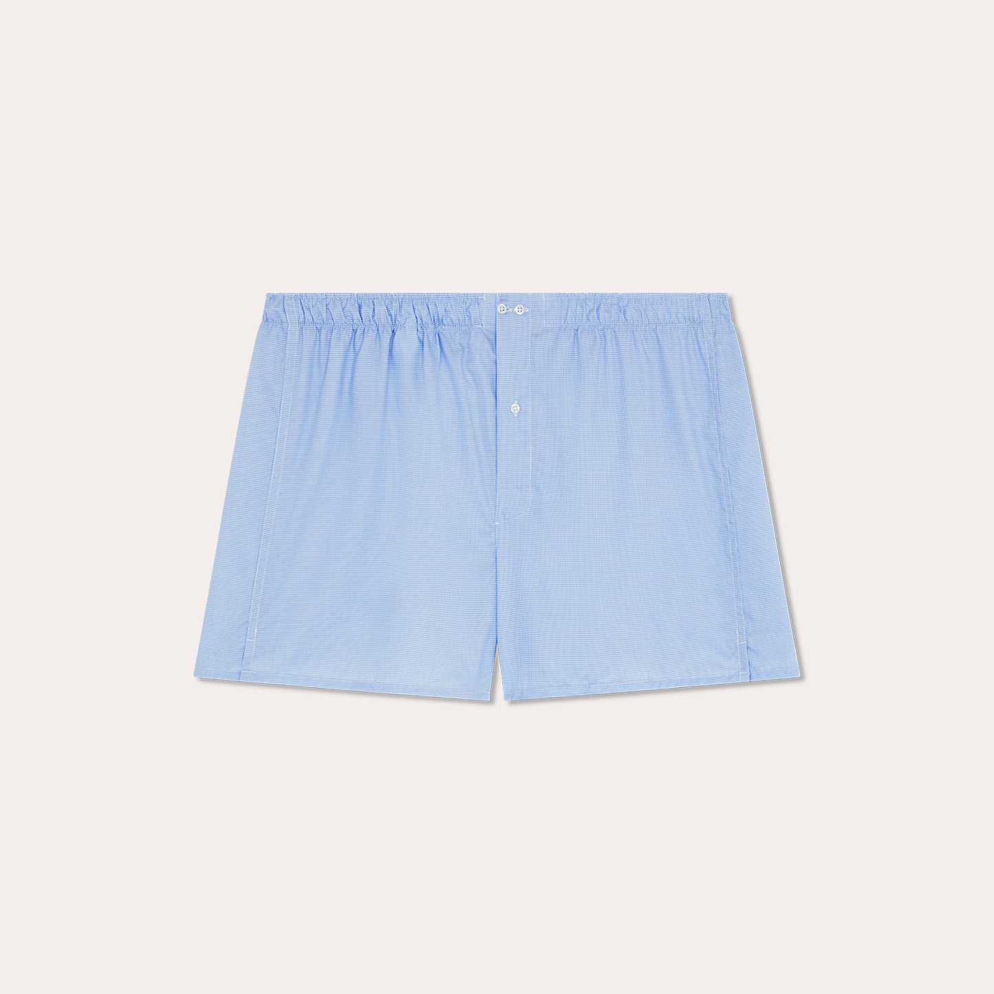 Caleçon en coton bleu à carreaux