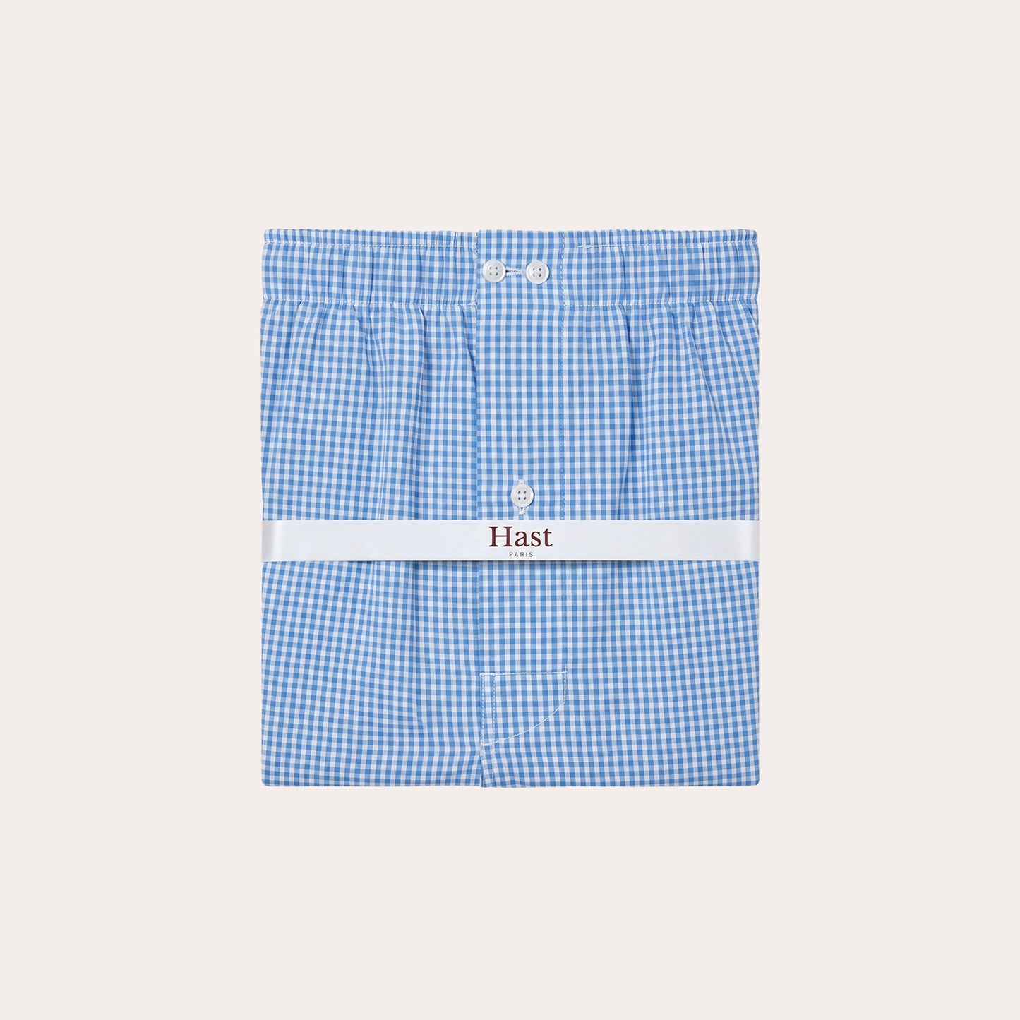Sky blue striped cotton boxers