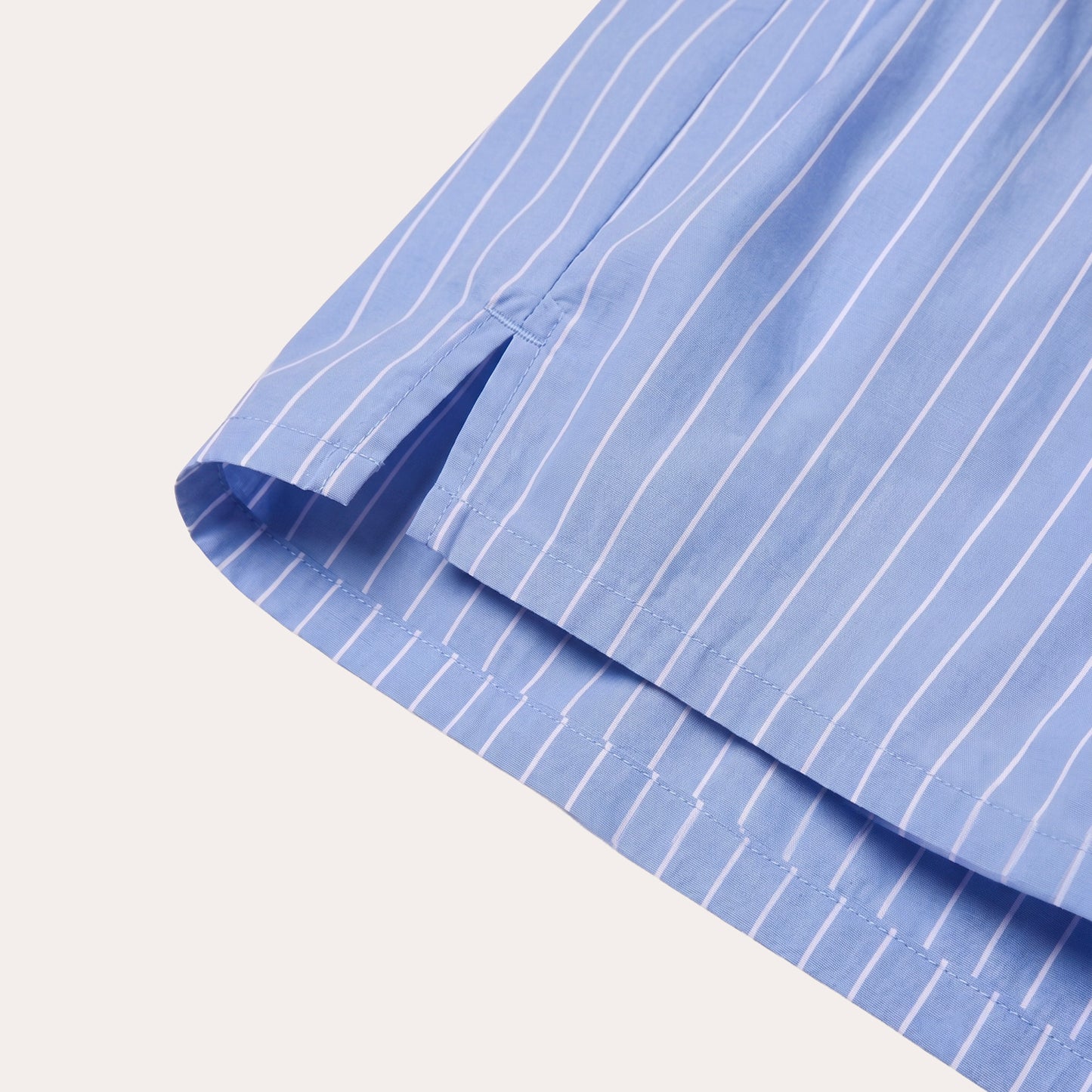 Blue striped cotton boxers