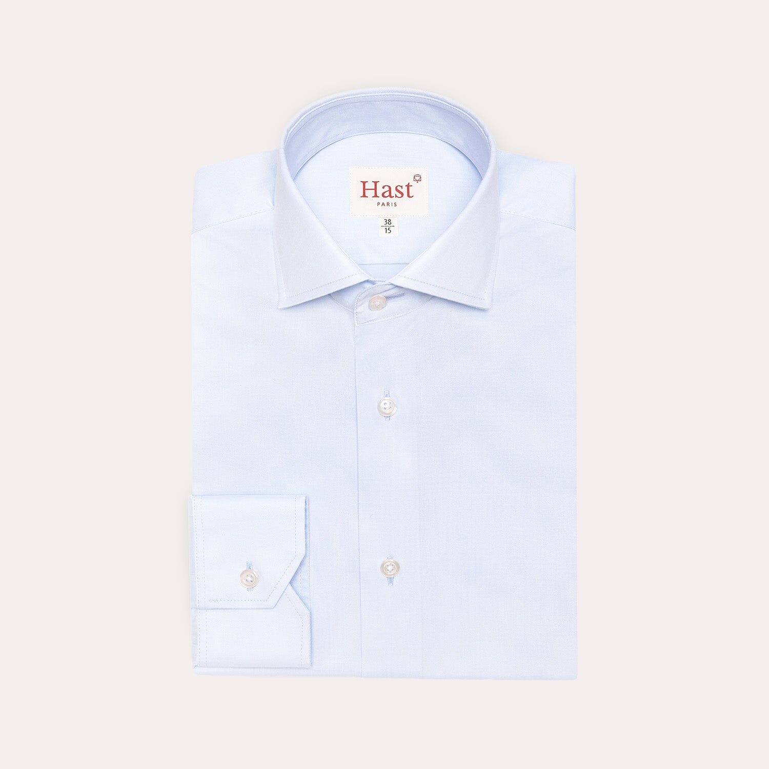 Chemise en twill double retors bleu ciel