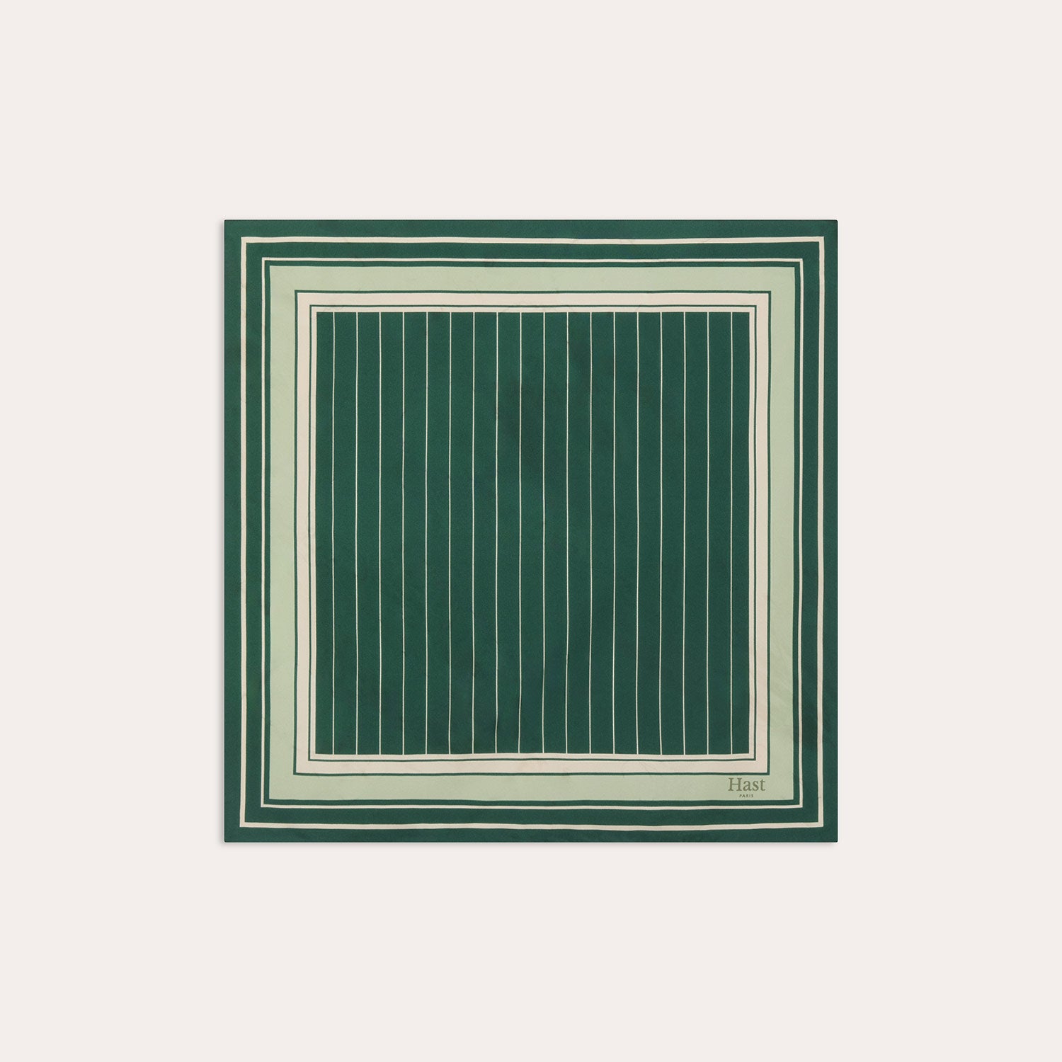 Bandana en soie rayé vert