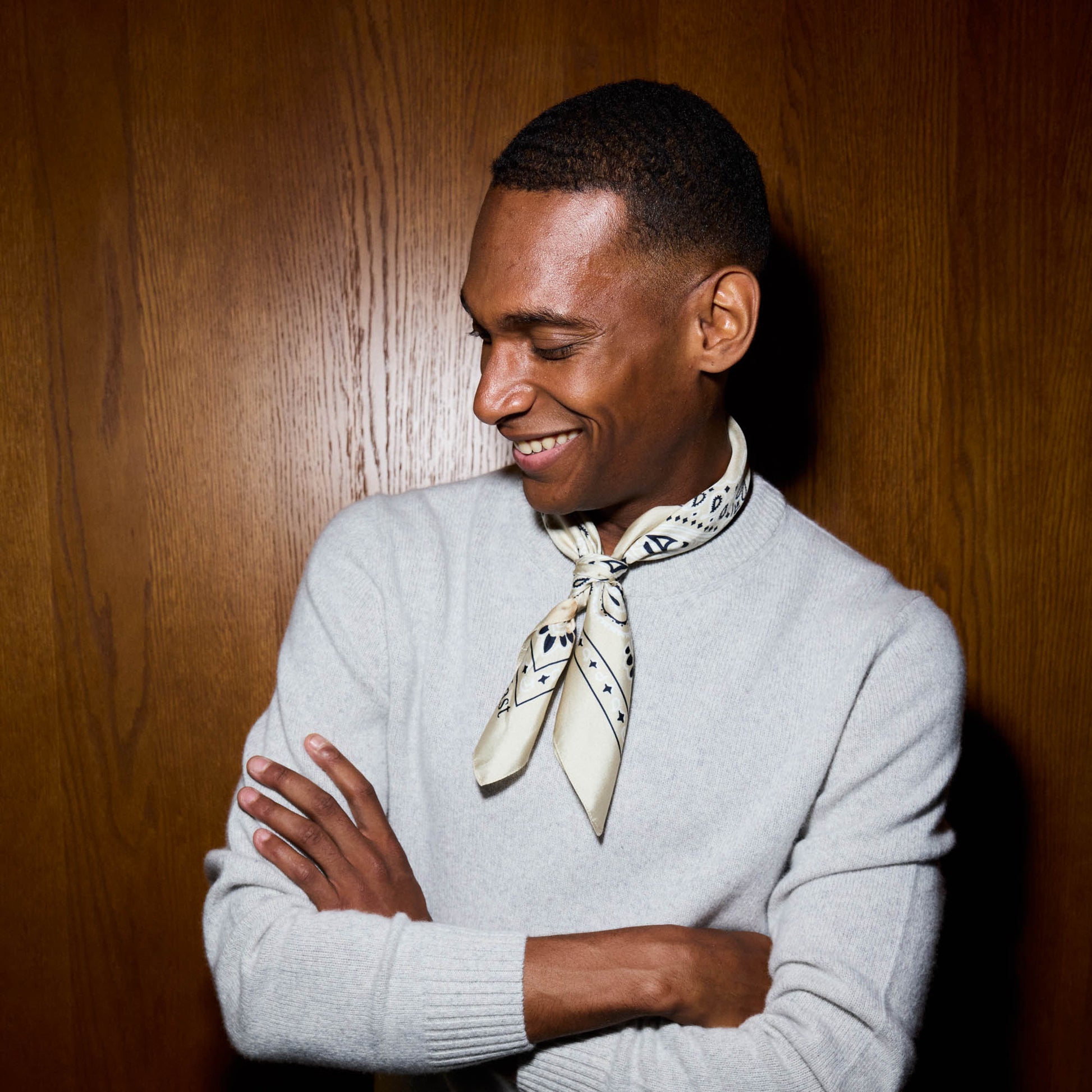 Foulard en soie écru