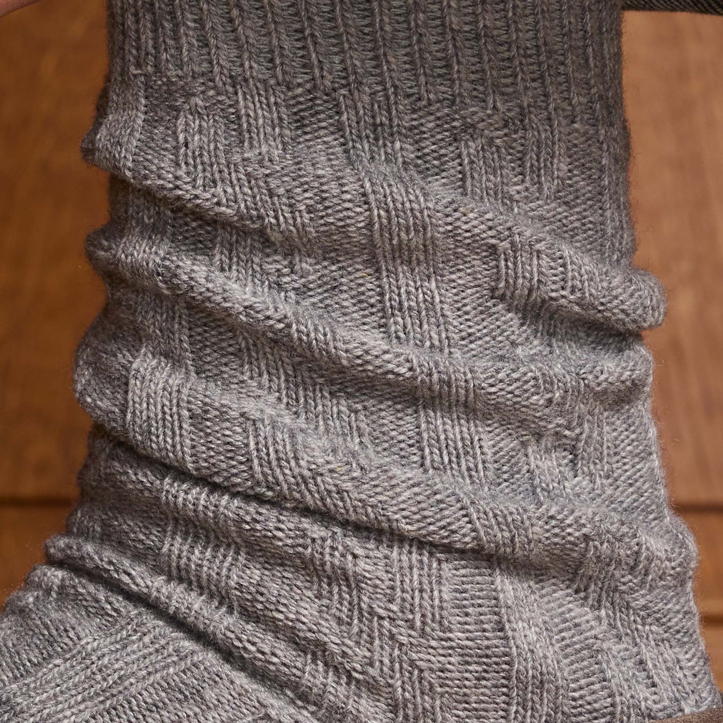 Grey wool and cashmere socks