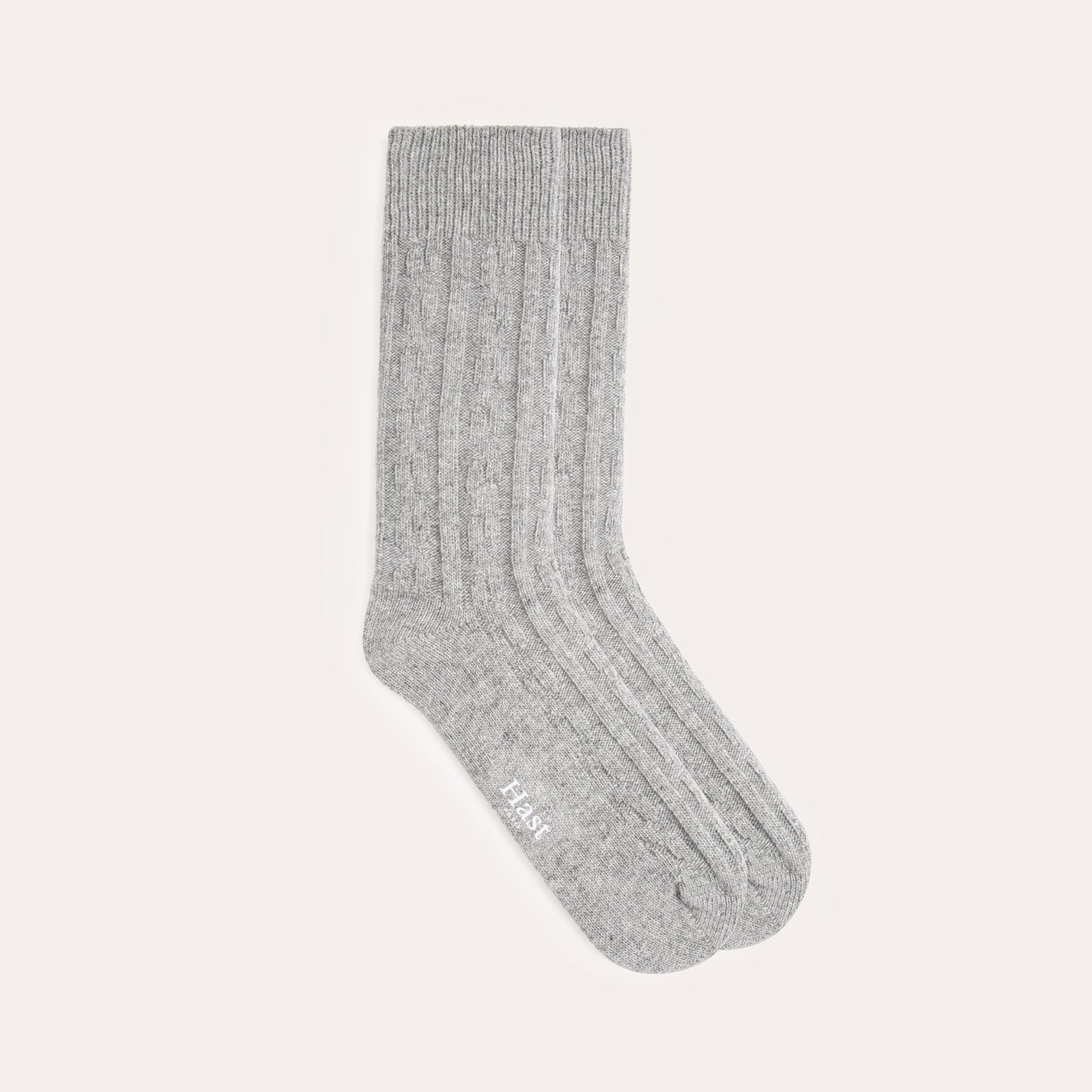 Grey wool and cashmere socks