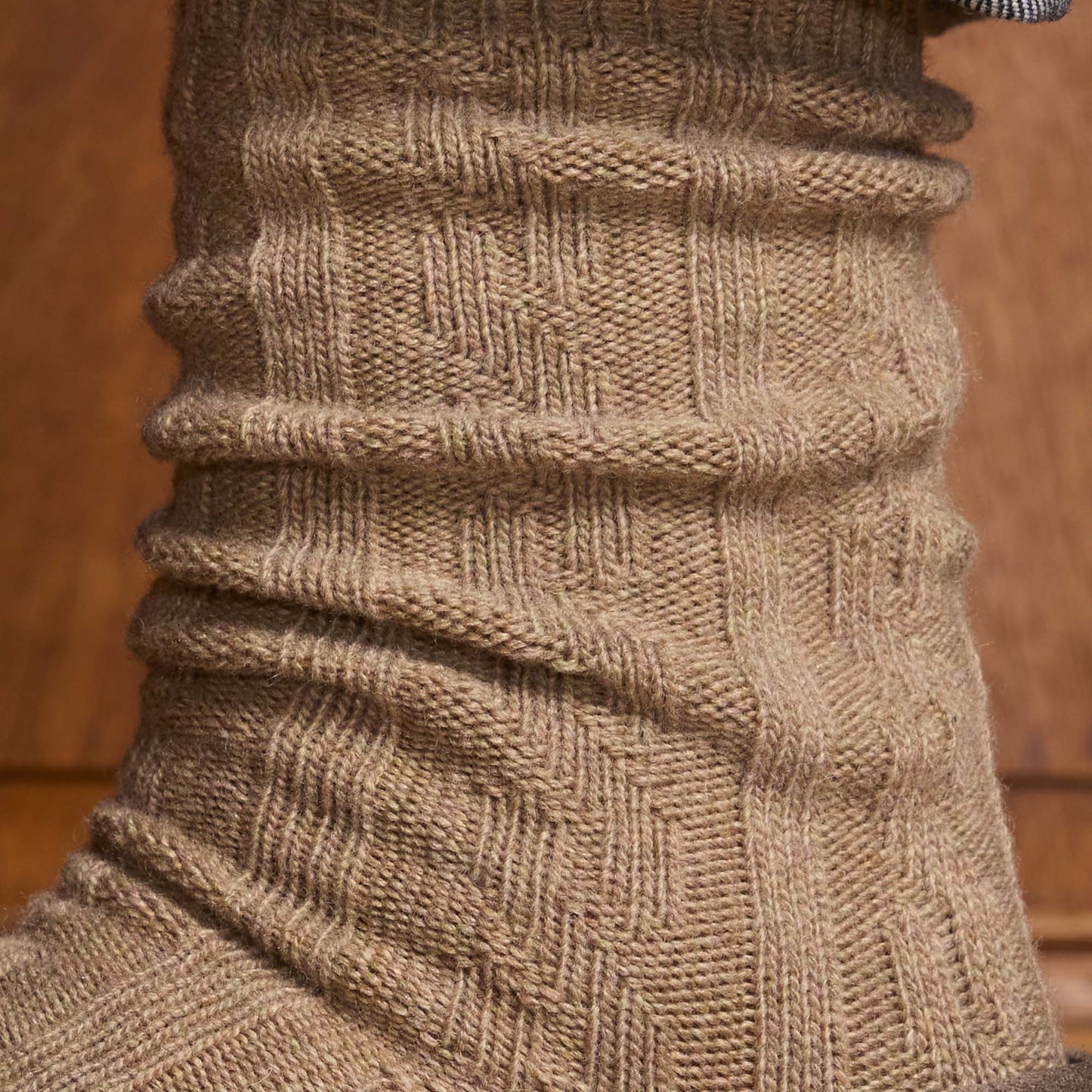 Chaussettes en laine et cachemire beiges