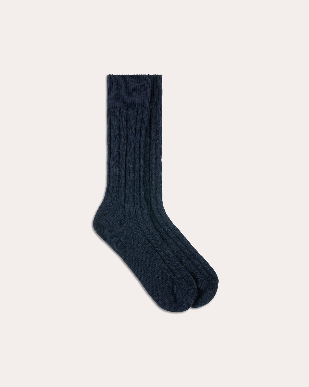 Navy wool and cashmere socks