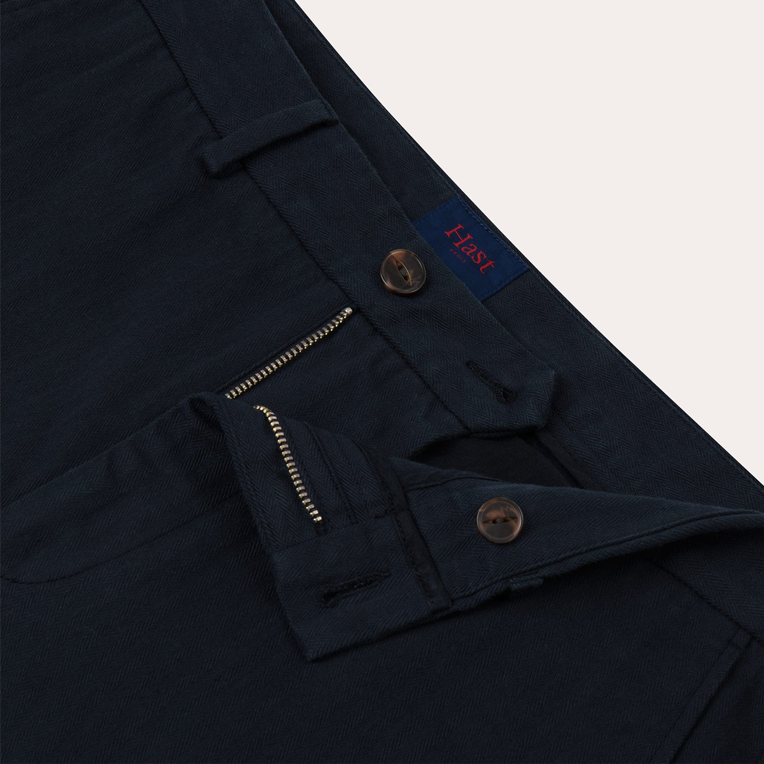 Pantalon chino en coton marine