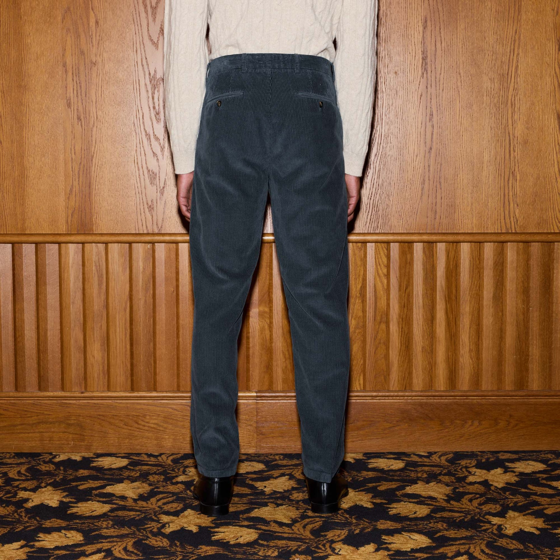 Chino en velours bleu