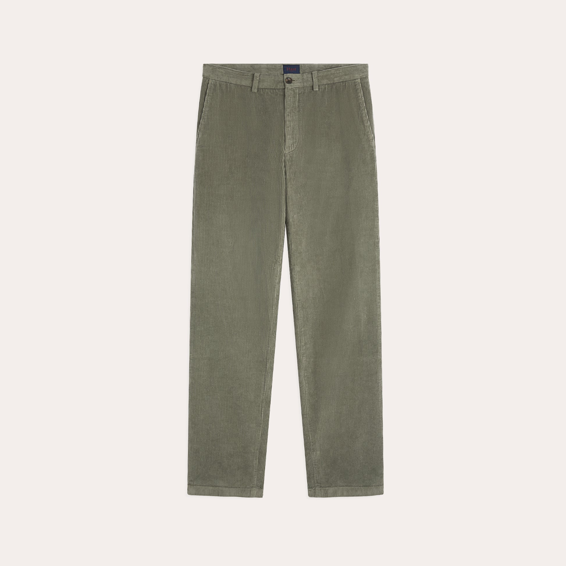 Chino en velours vert sauge