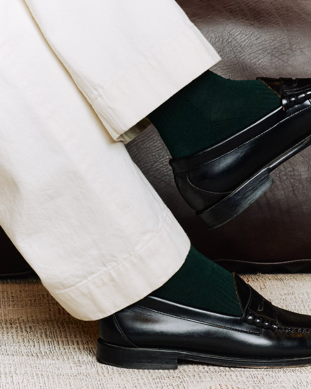 Green cotton socks