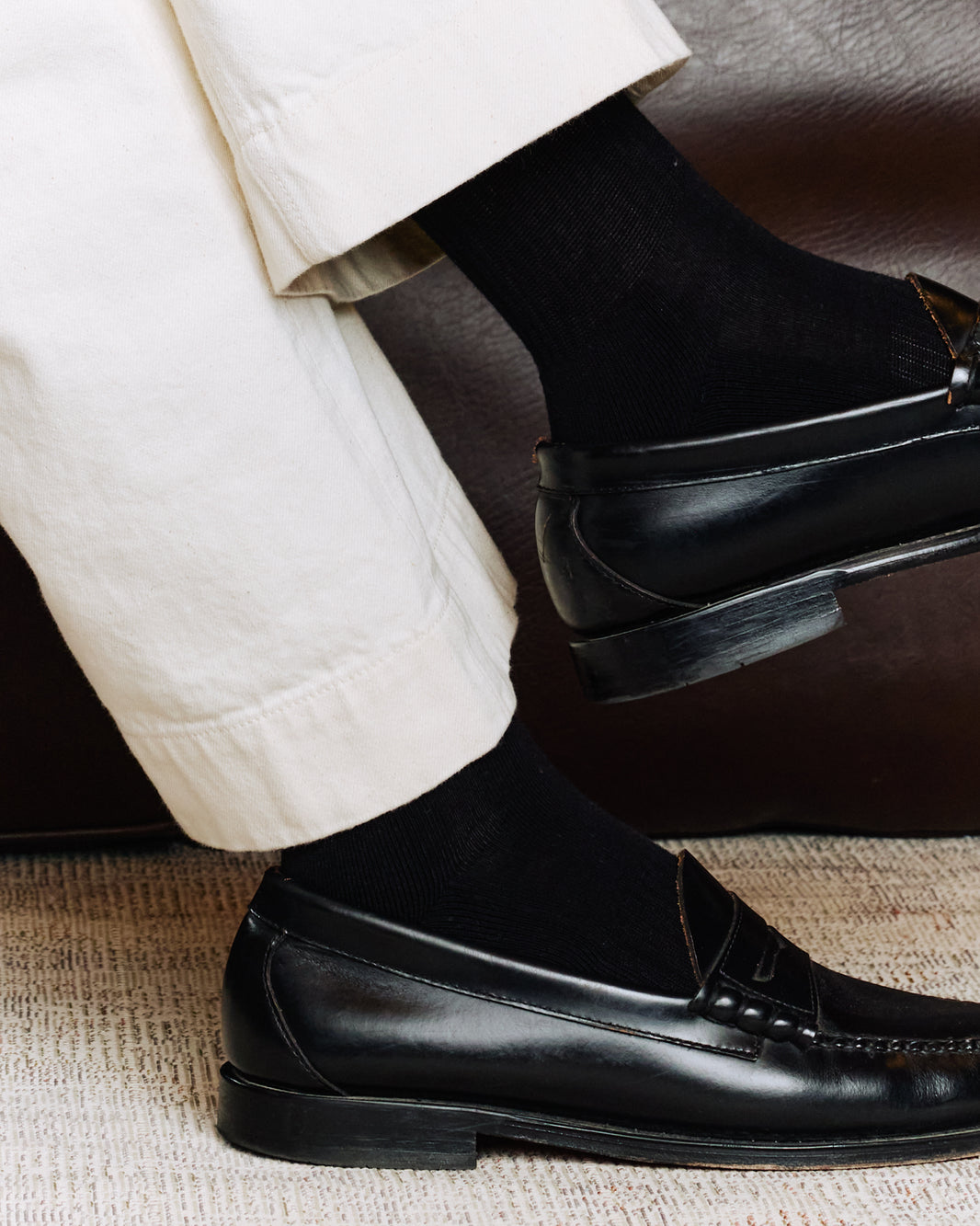 Chaussettes en coton noires