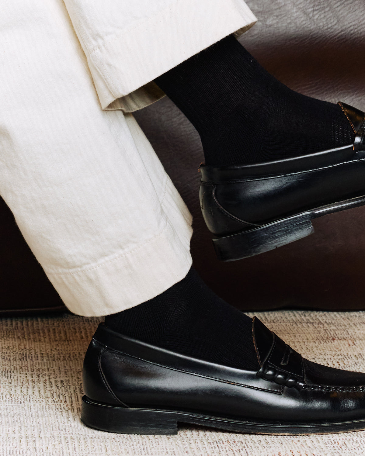 Black cotton socks