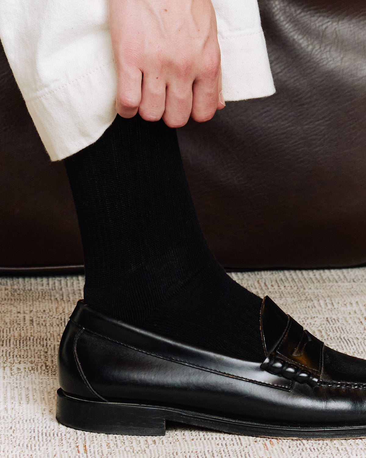 Black cotton socks