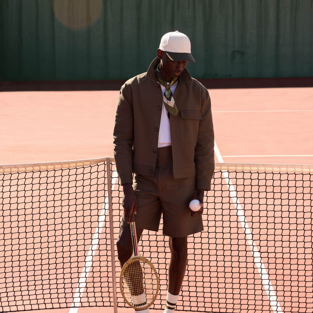 Blouson en coton kaki