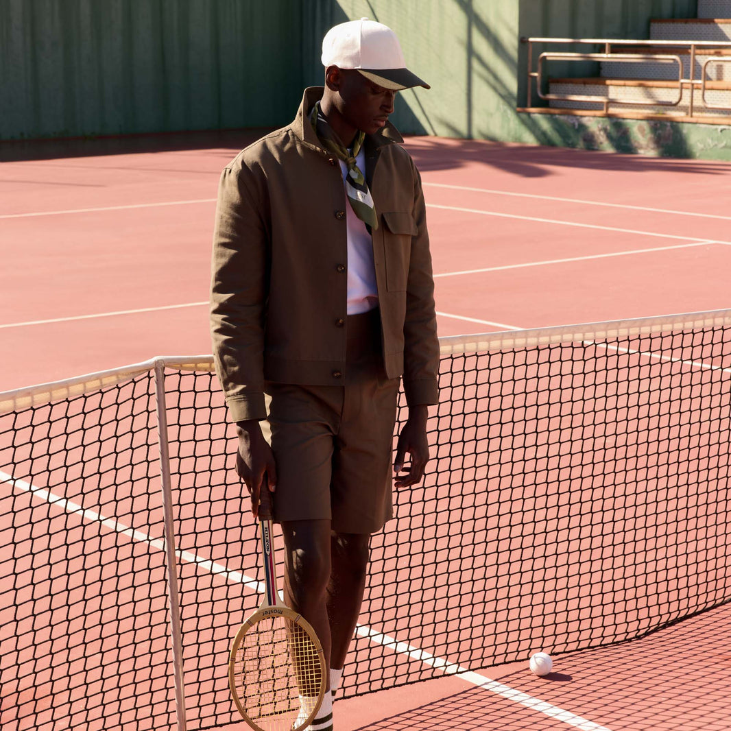 Blouson en coton kaki