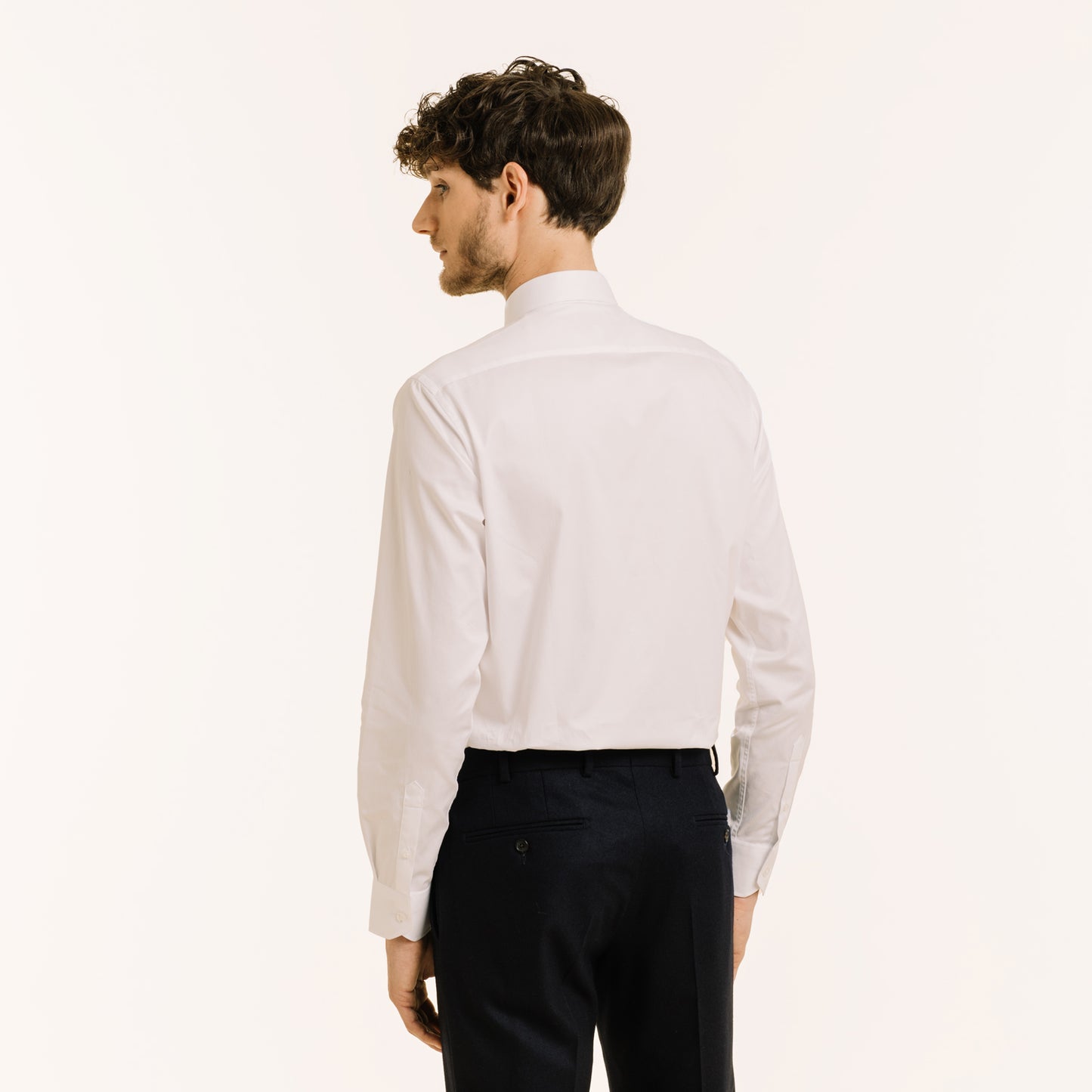 White double-twisted twill shirt