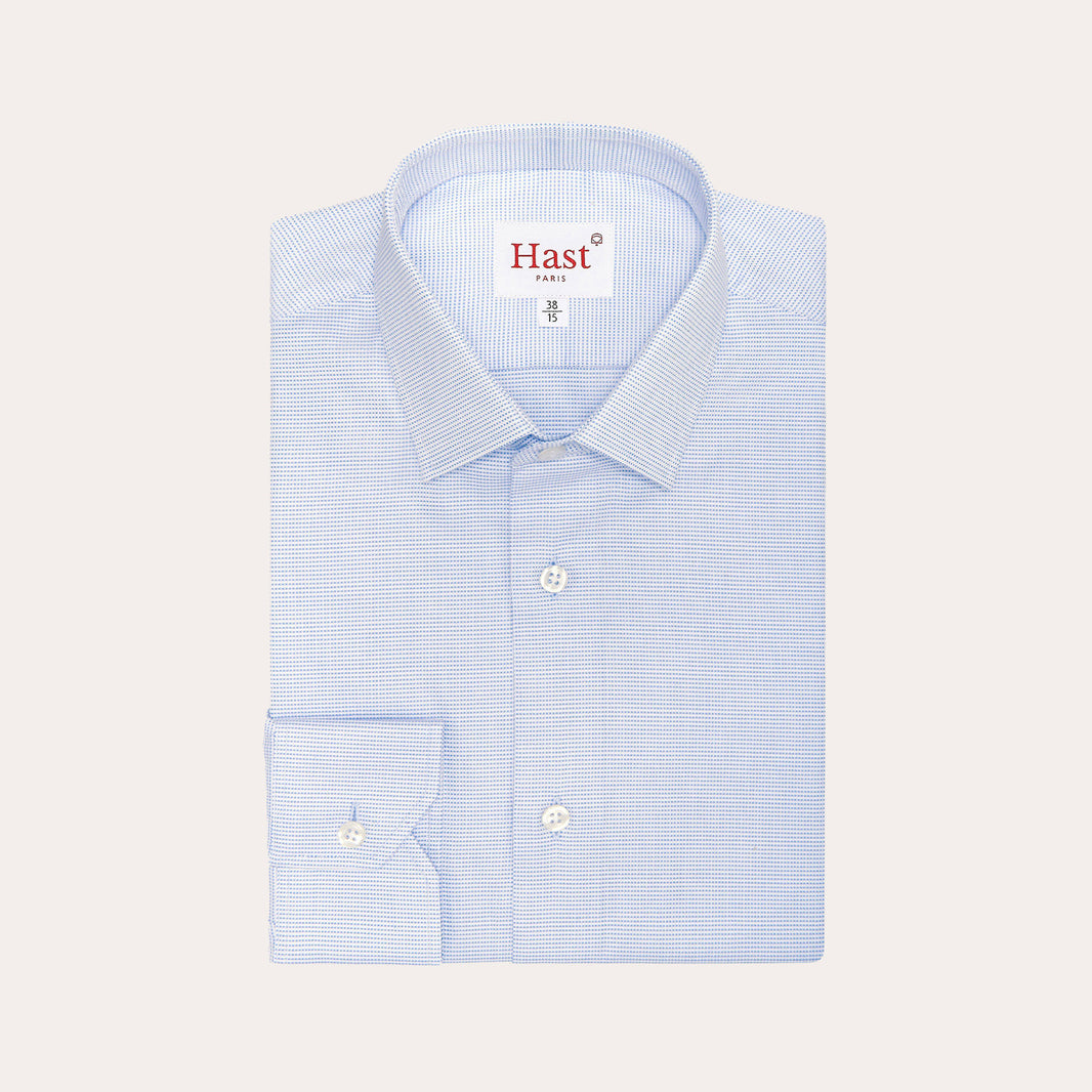 Blue double-twisted royal oxford shirt