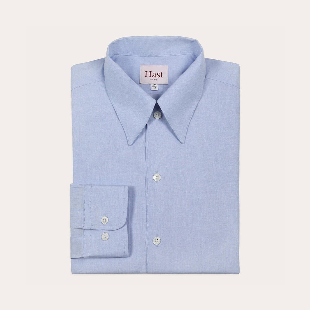 Chemise en popeline bleue