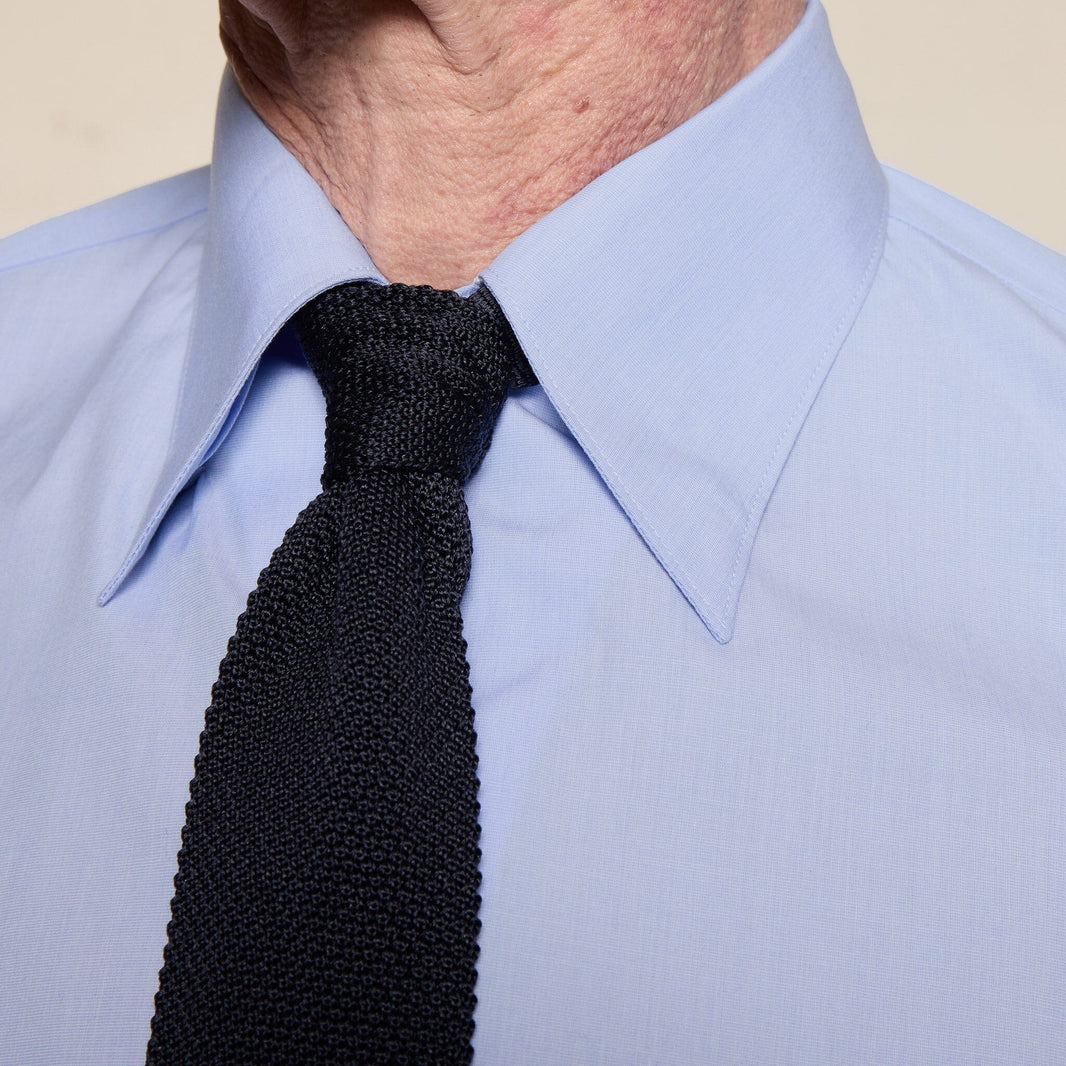 Chemise en popeline bleue