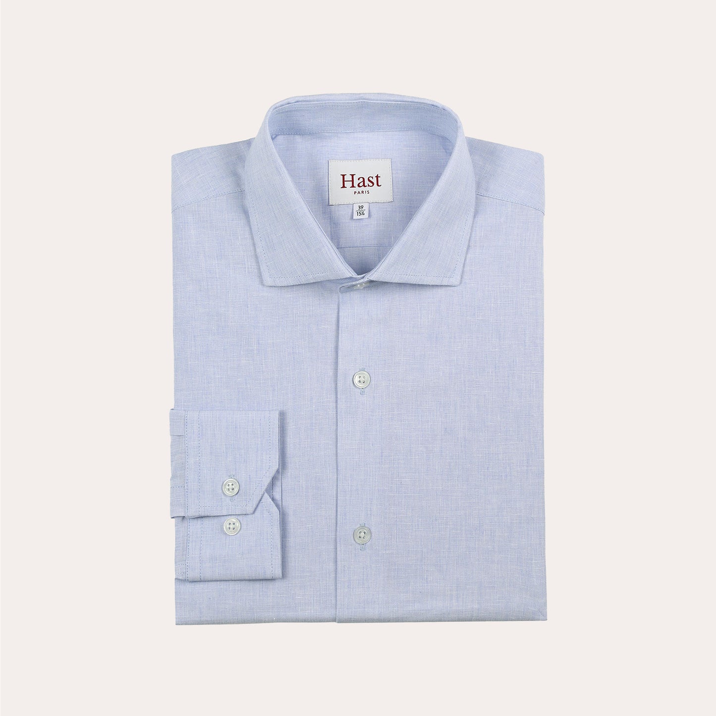 Sky blue cotton and linen shirt